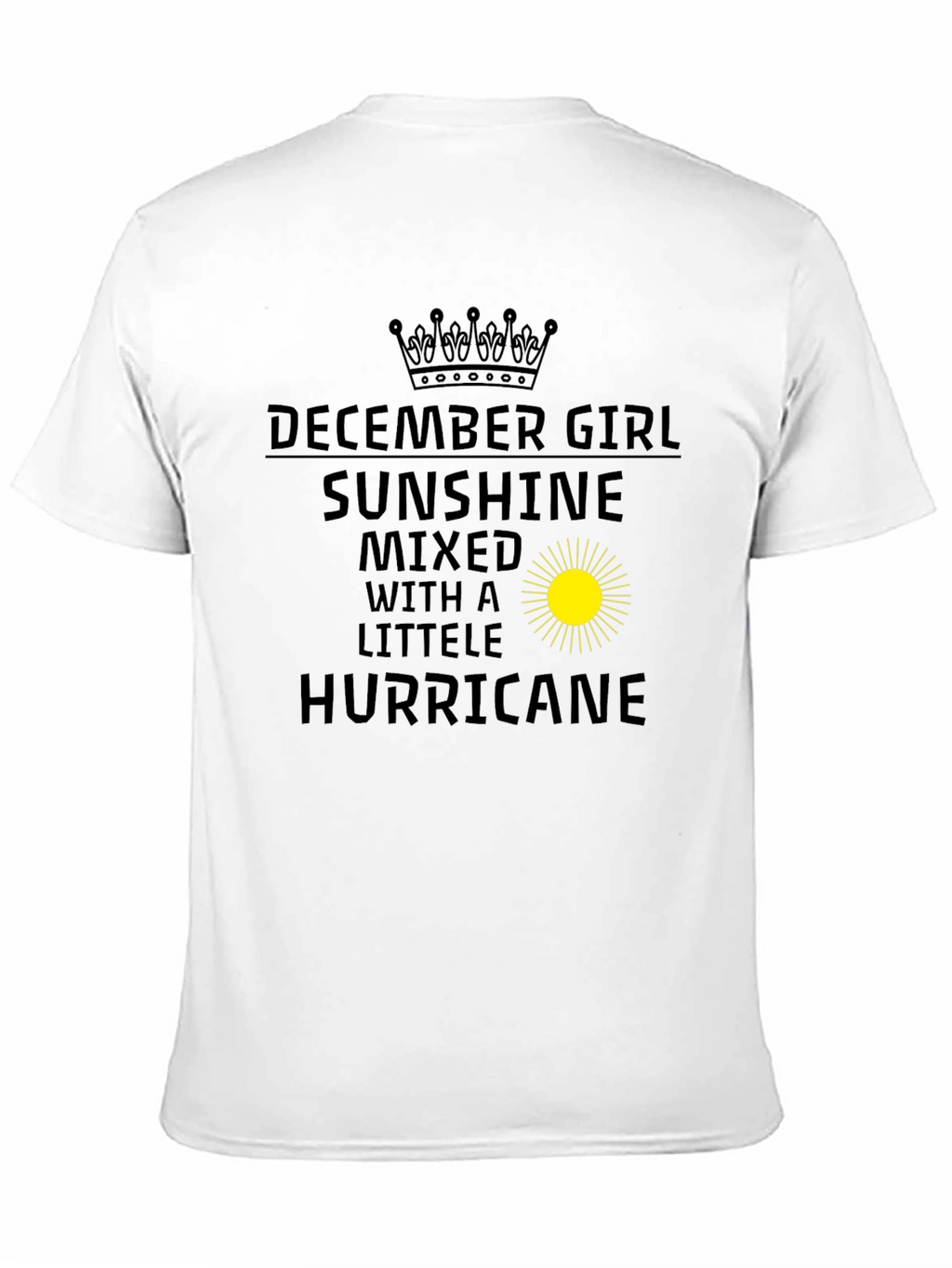 December Girl Sunshine Hurricane Black T-Shirt