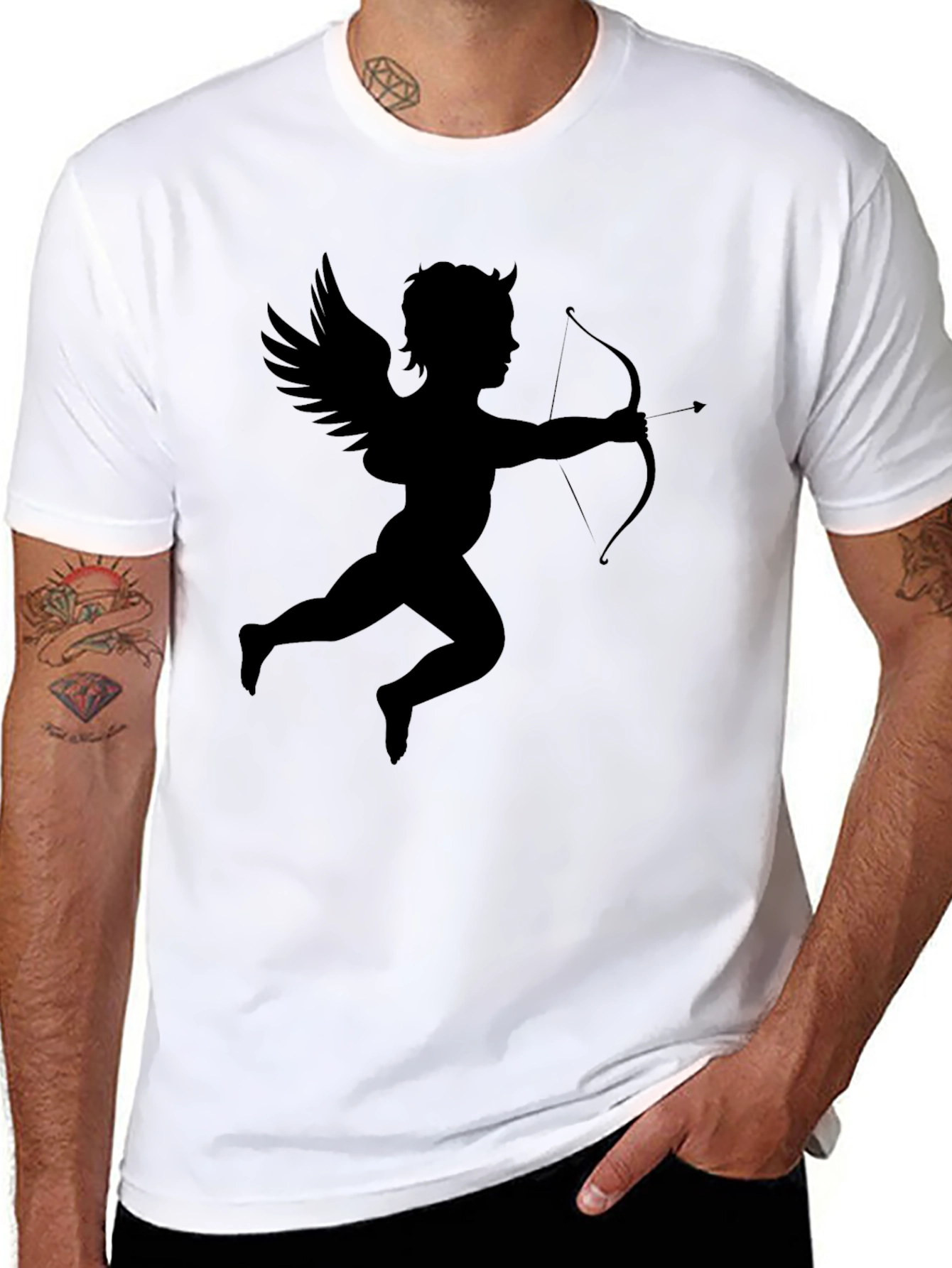 Cupid Graphic T-Shirt - Black
