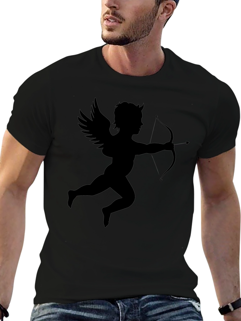 Cupid Graphic T-Shirt - Black