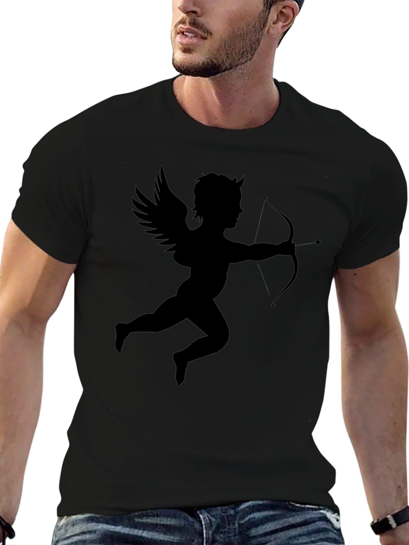 Cupid Graphic T-Shirt - Black