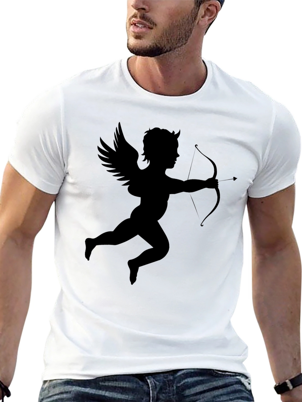 Cupid Graphic T-Shirt - Black
