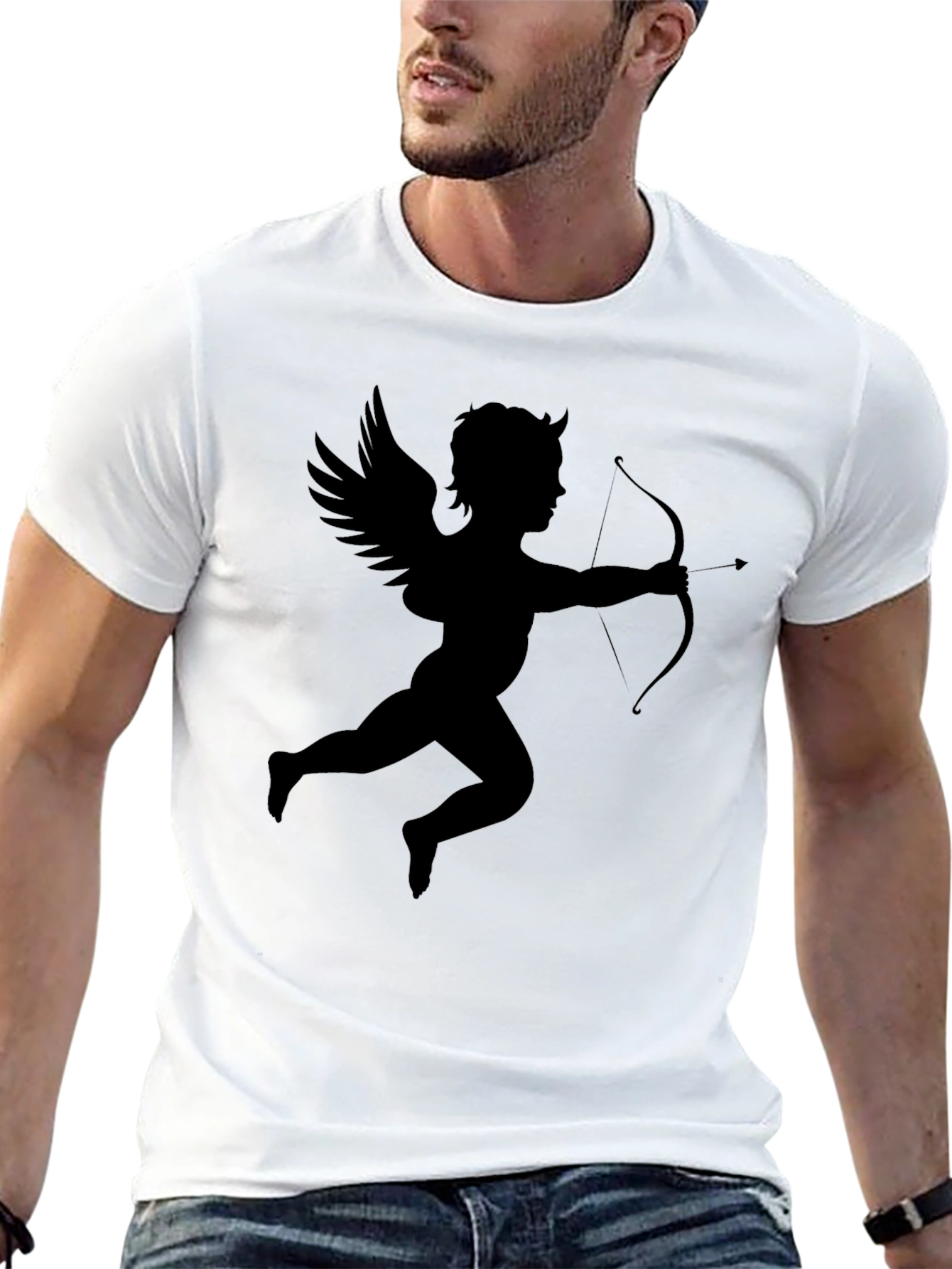 Cupid Graphic T-Shirt - Black