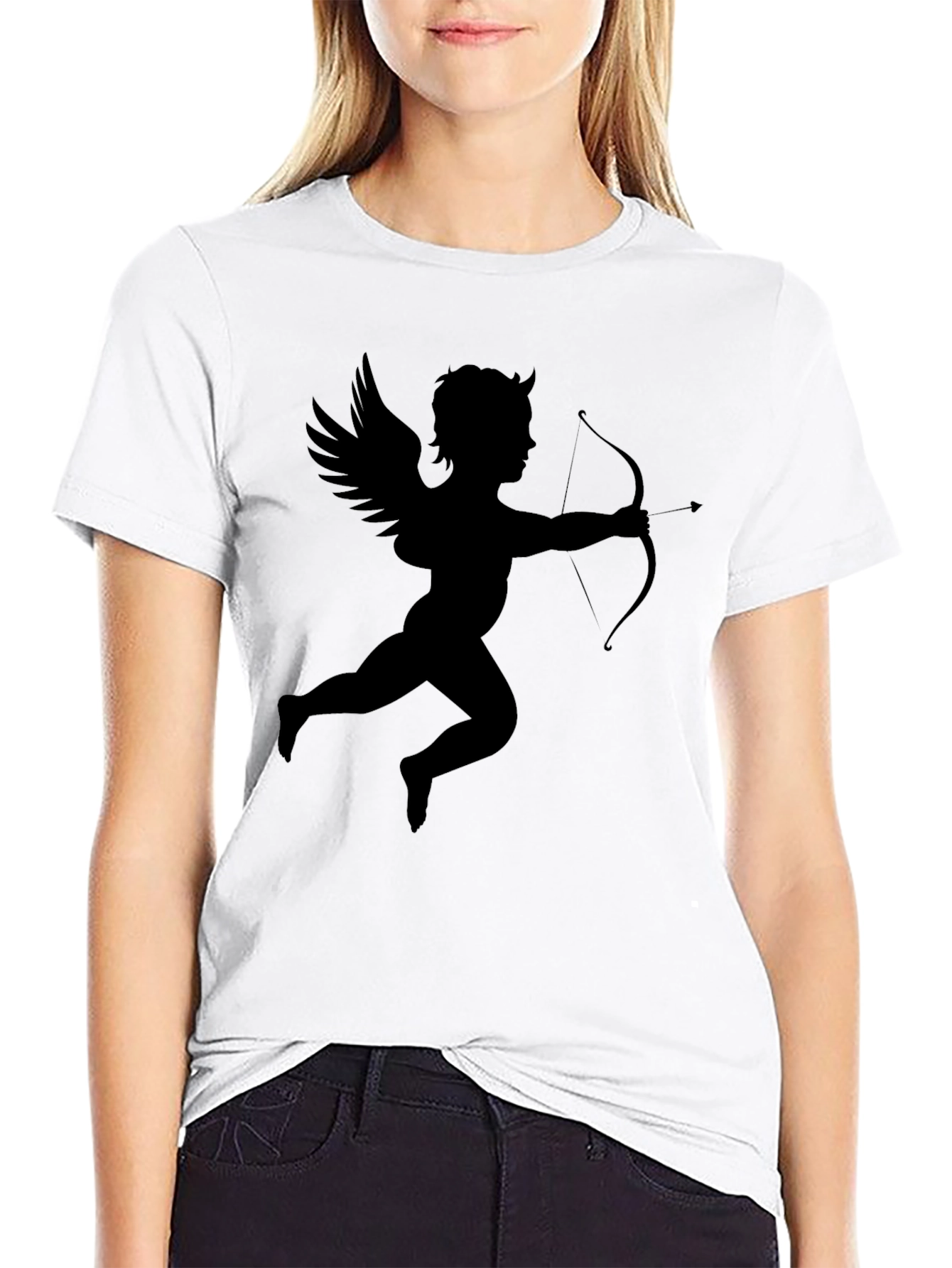 Cupid Graphic T-Shirt - Black