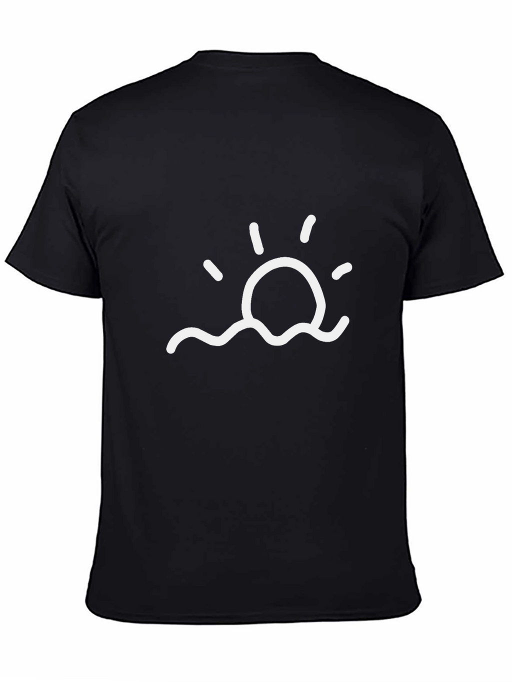 Black Graphic Tee - Sunrise Design