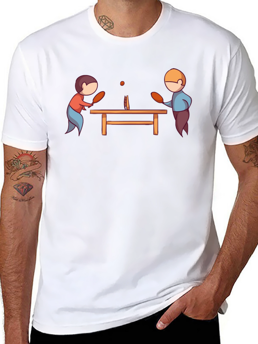 Ping Pong Player Graphic T-Shirt