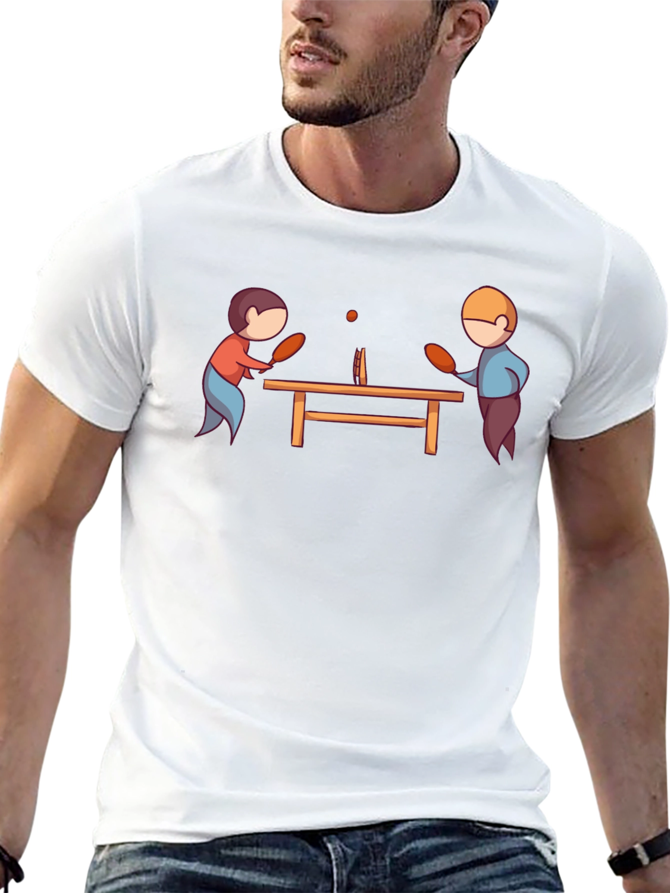 Ping Pong Player Graphic T-Shirt