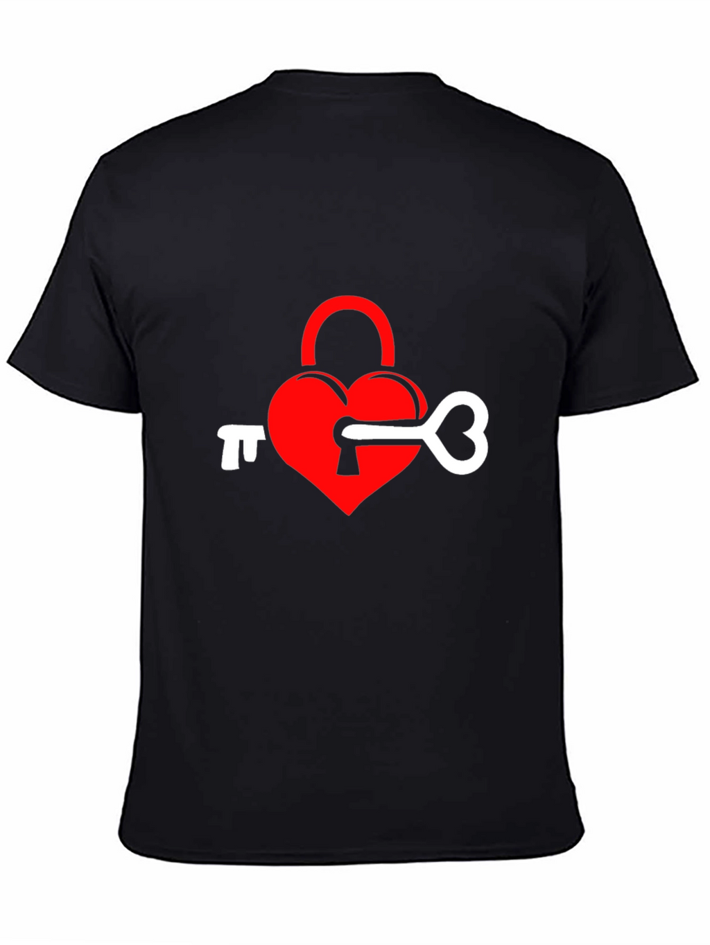 Heart Lock & Key Graphic Tee - Black