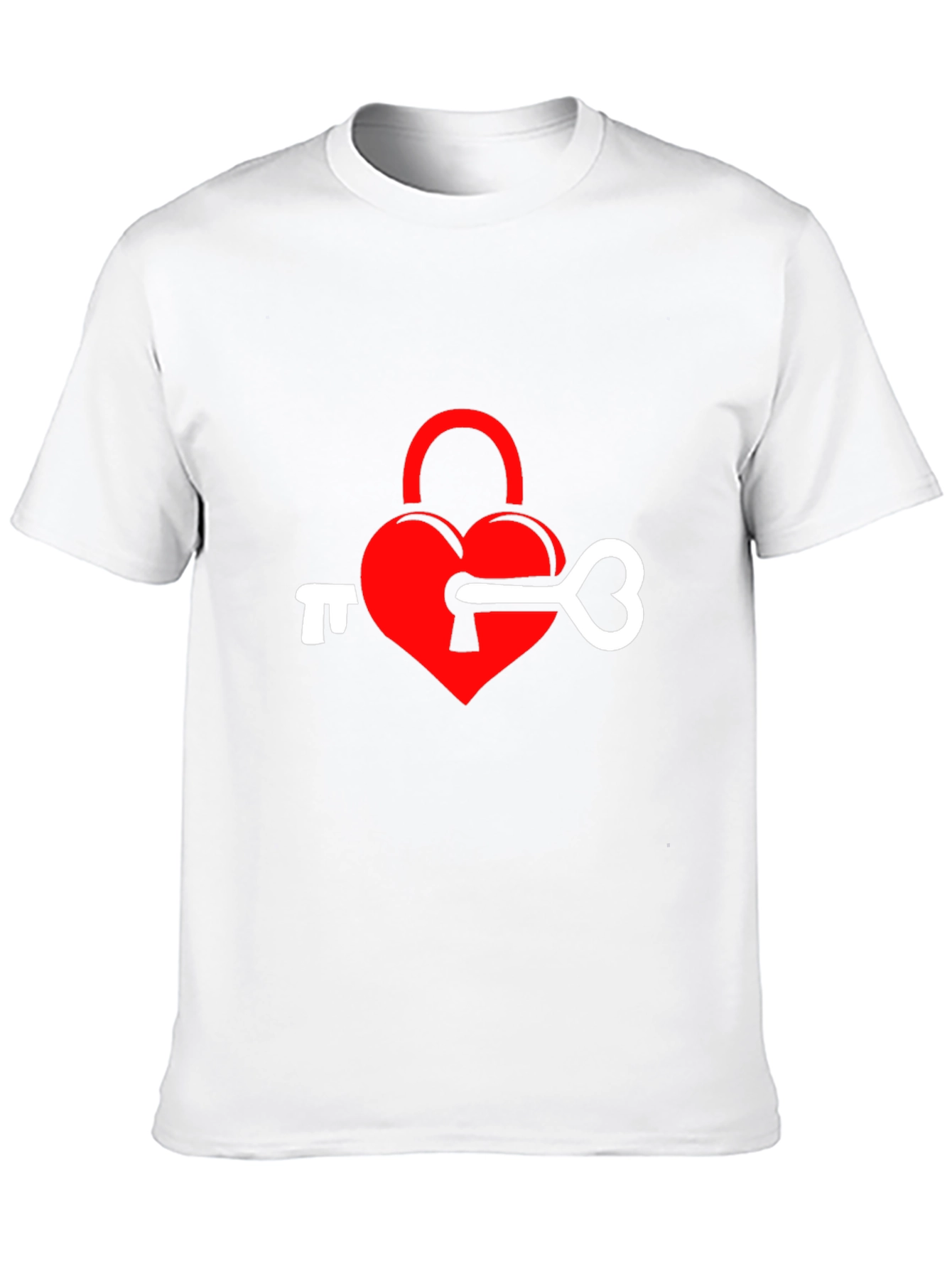 Heart Lock & Key Graphic Tee - Black