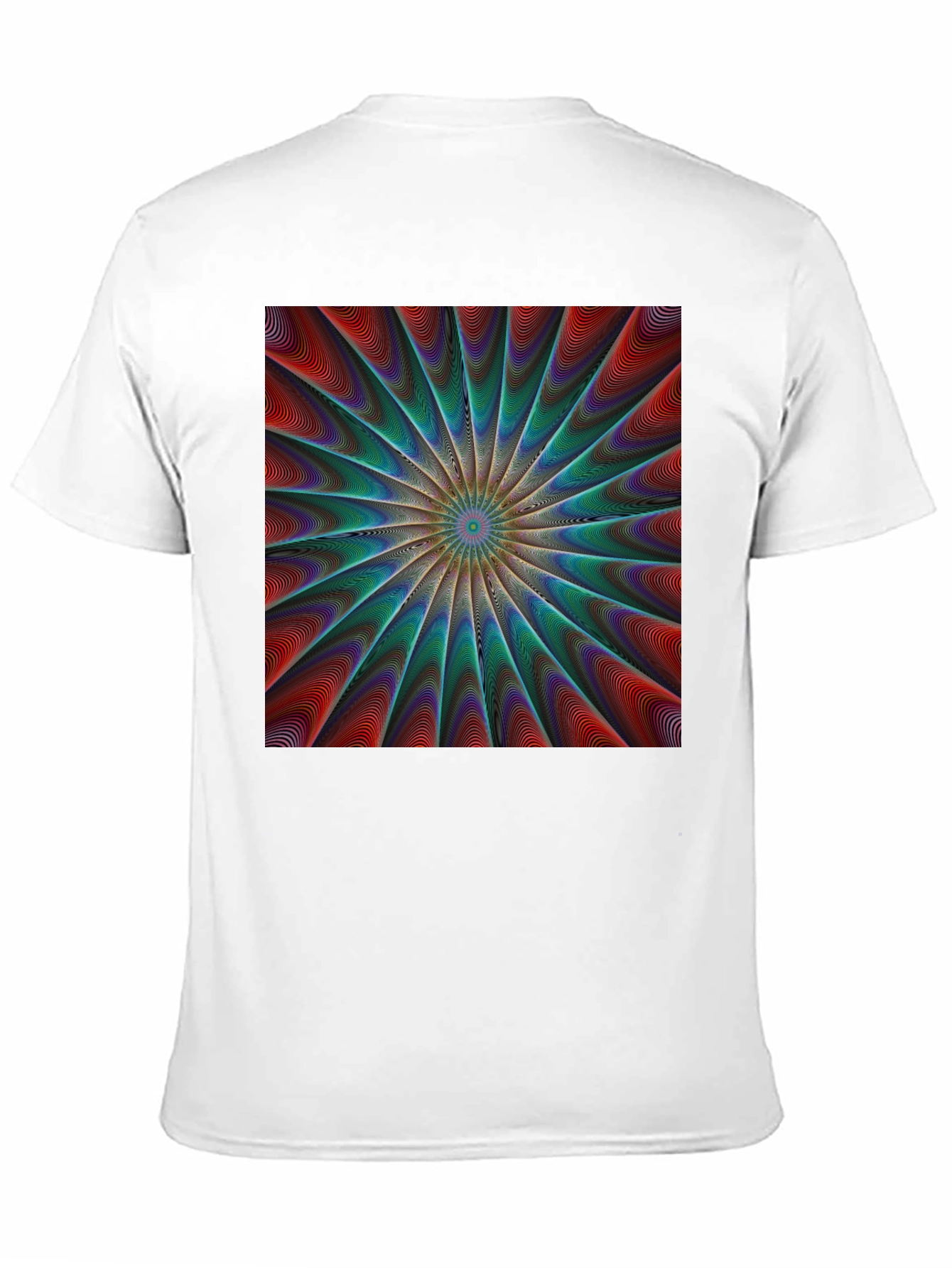 Abstract Psychedelic Pattern Black T-Shirt