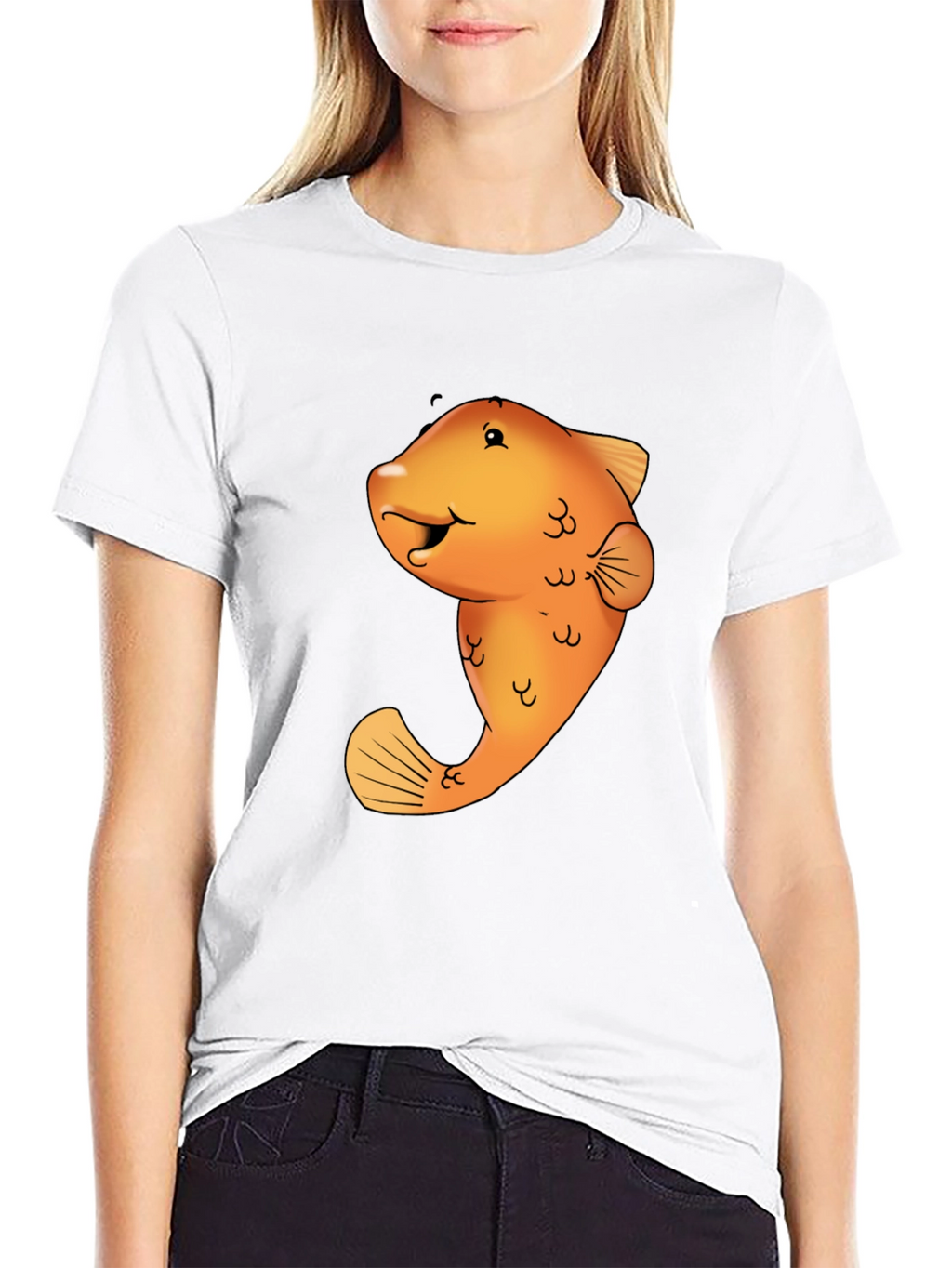 Funny Goldfish Graphic T-Shirt