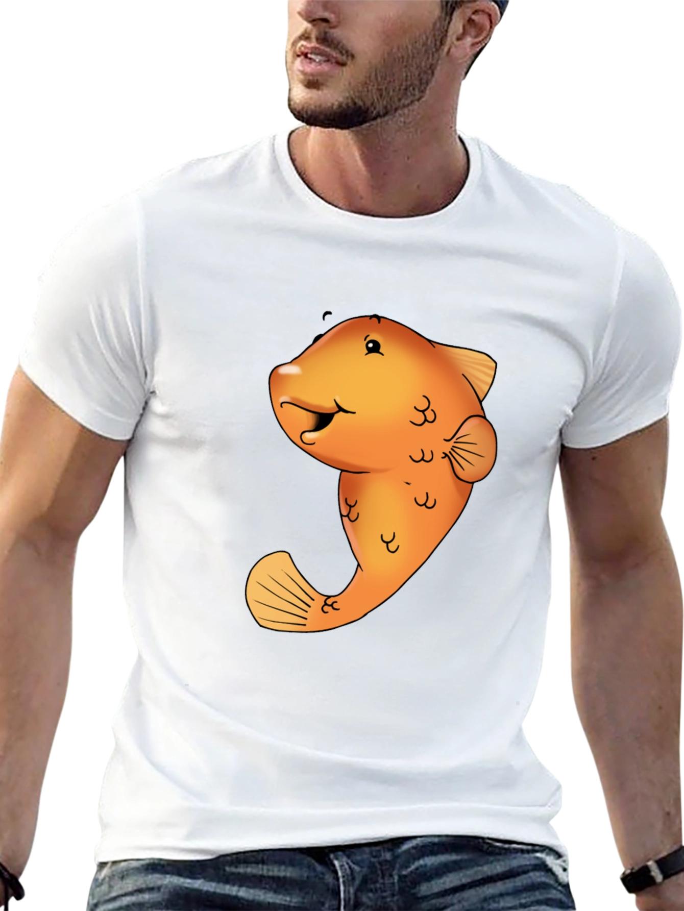 Funny Goldfish Graphic T-Shirt