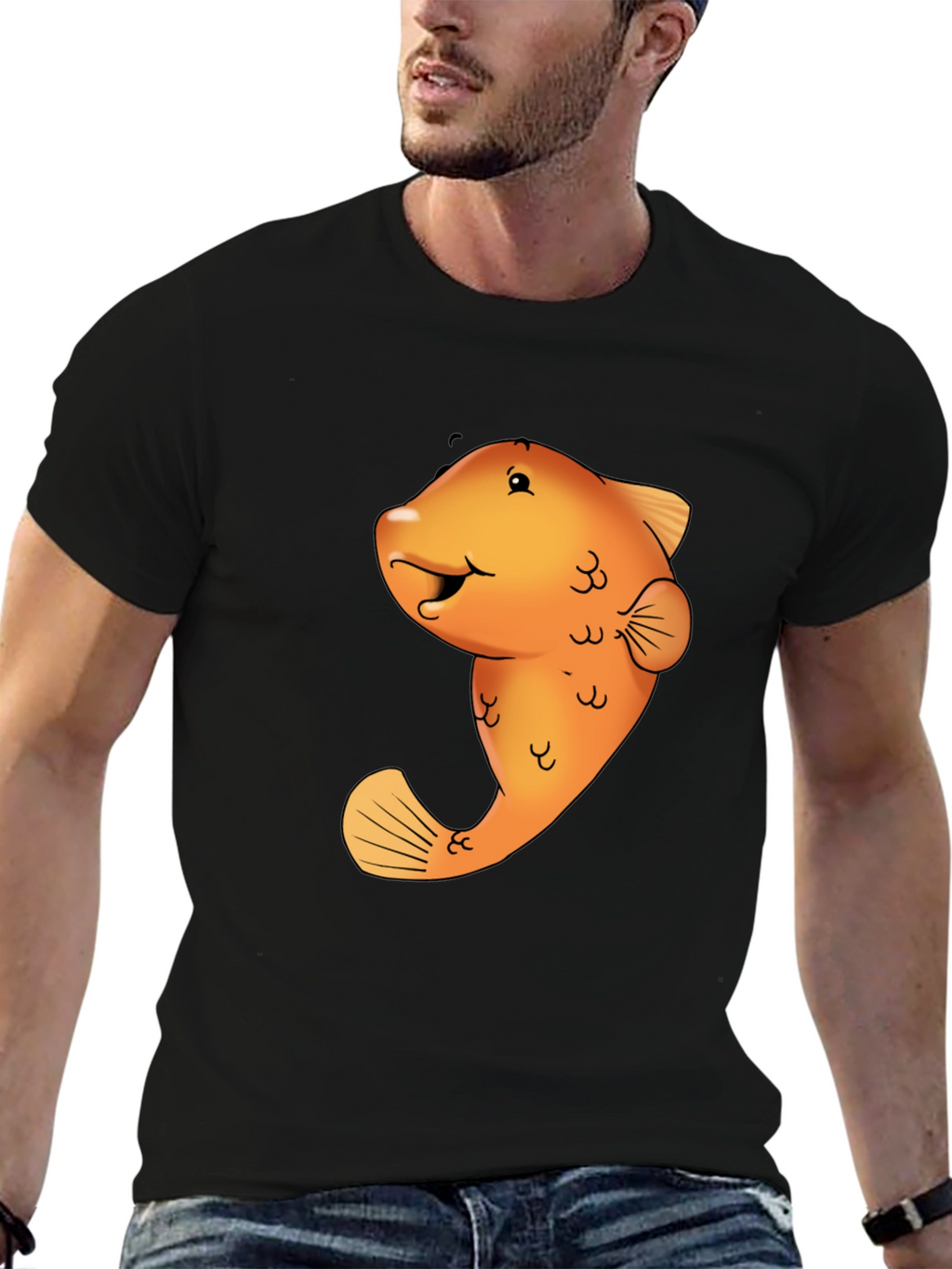 Funny Goldfish Graphic T-Shirt