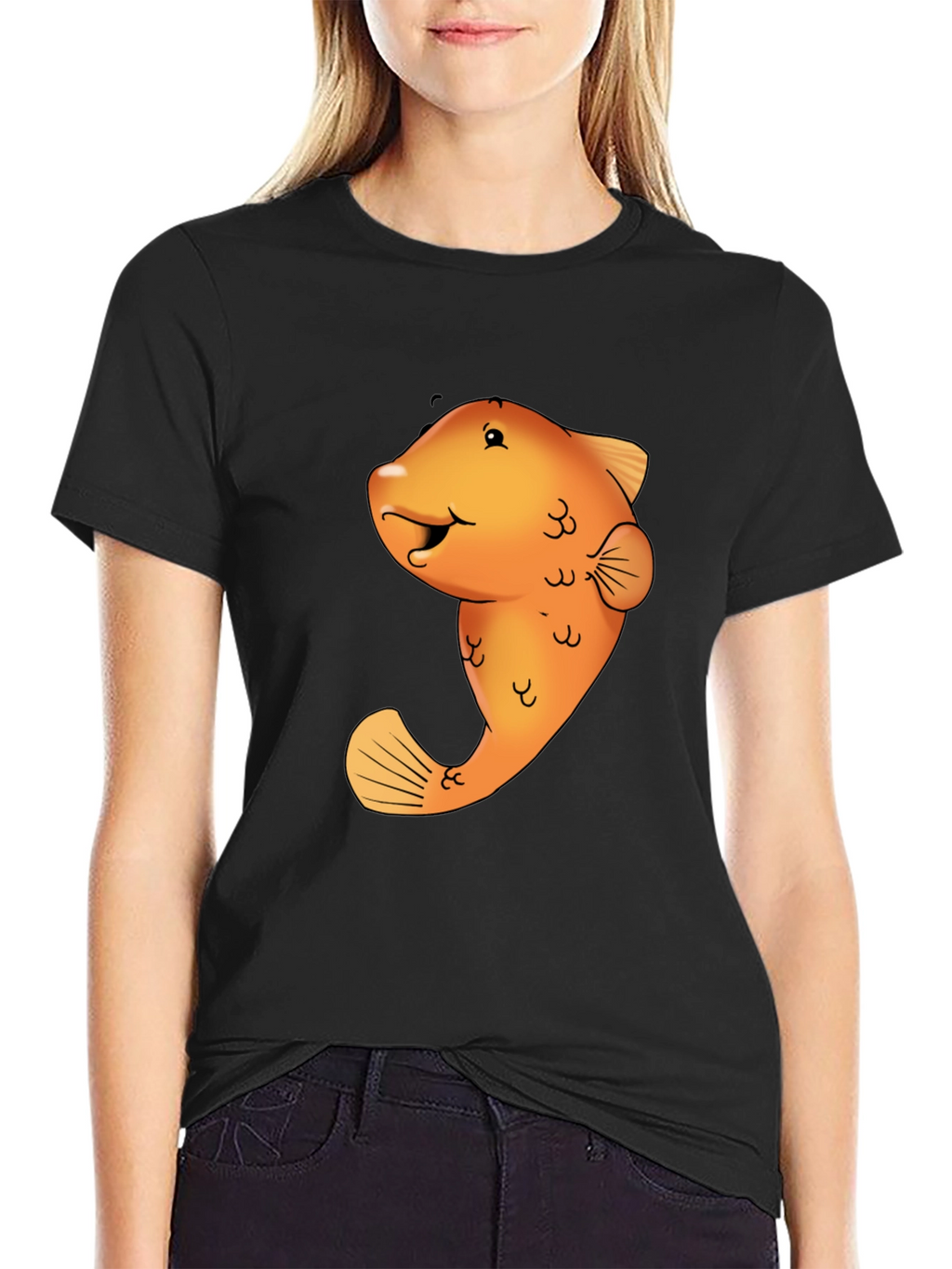 Funny Goldfish Graphic T-Shirt