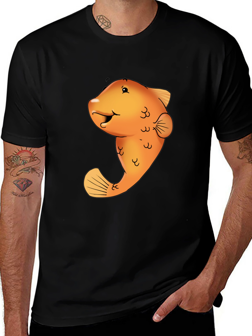 Funny Goldfish Graphic T-Shirt