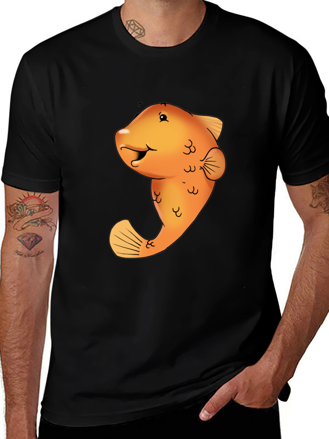 Funny Goldfish Graphic T-Shirt