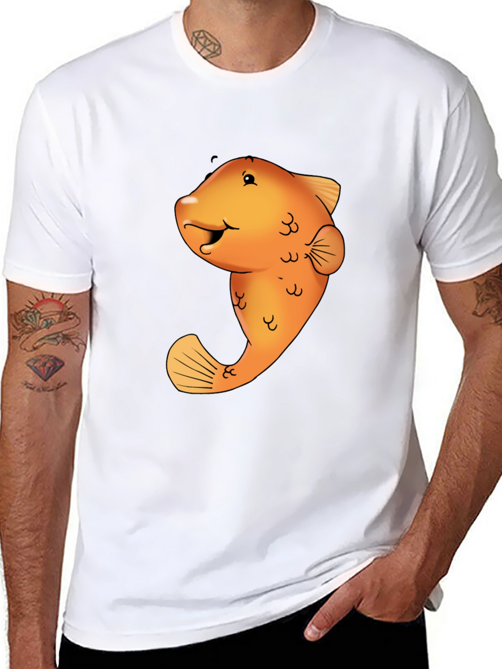 Funny Goldfish Graphic T-Shirt
