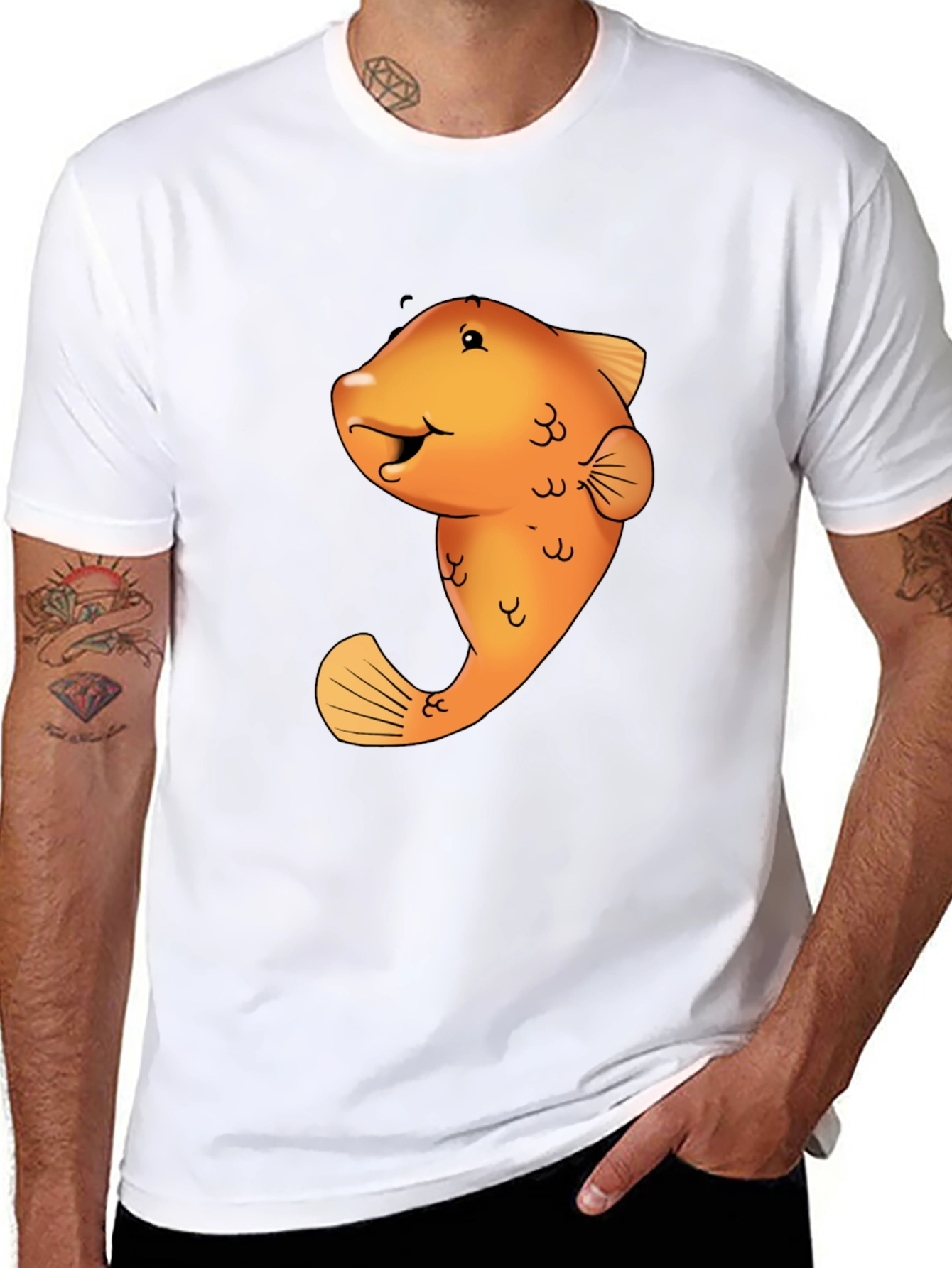 Funny Goldfish Graphic T-Shirt