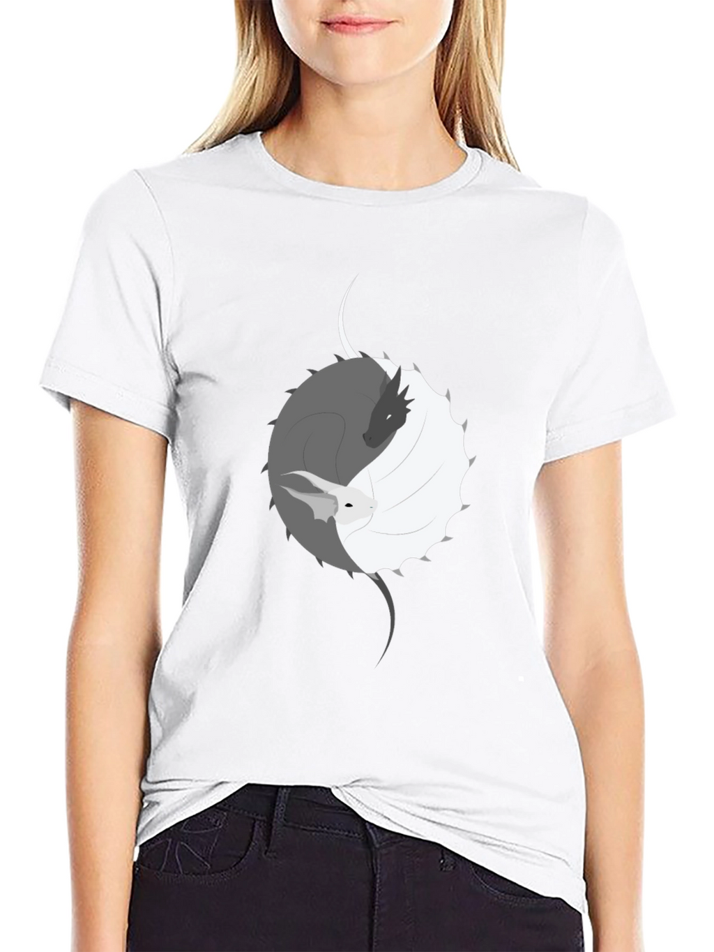 Yin Yang Dragon & Rabbit Graphic Tee