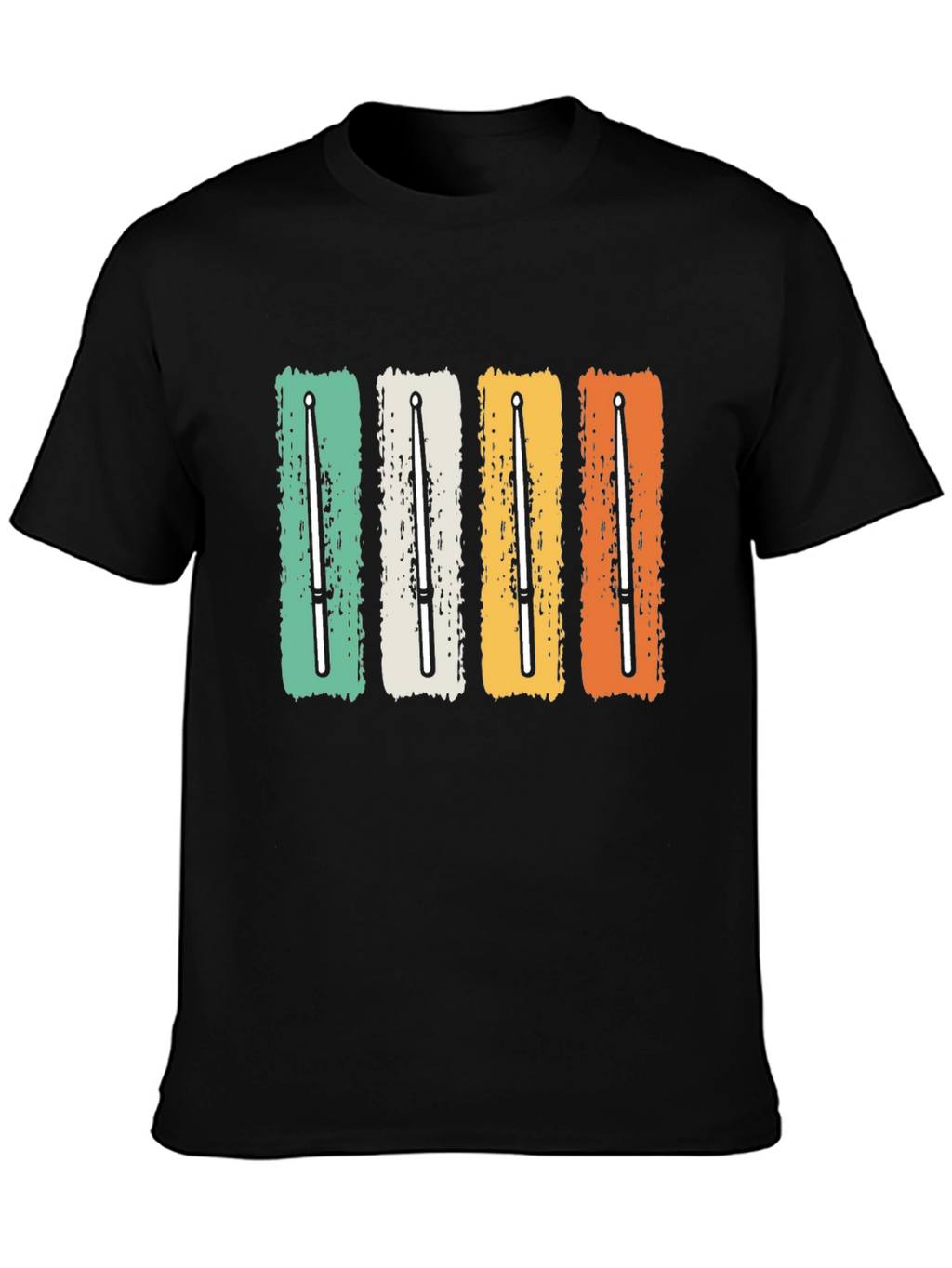 Retro Drumsticks T-Shirt - Music Lover Tee