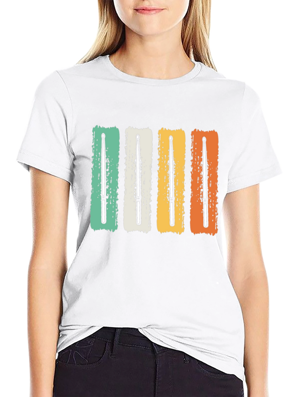 Retro Drumsticks T-Shirt - Music Lover Tee
