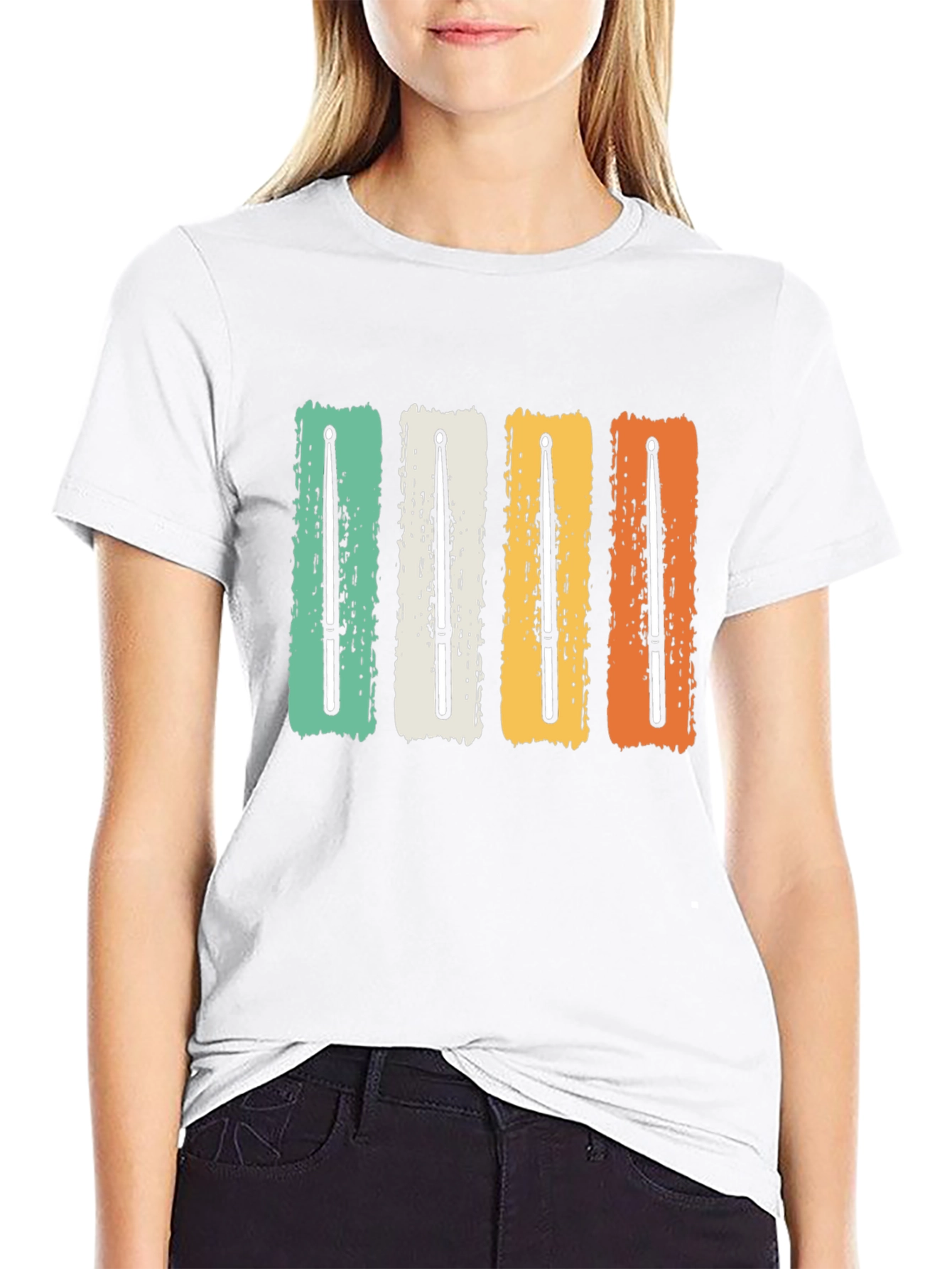 Retro Drumsticks T-Shirt - Music Lover Tee