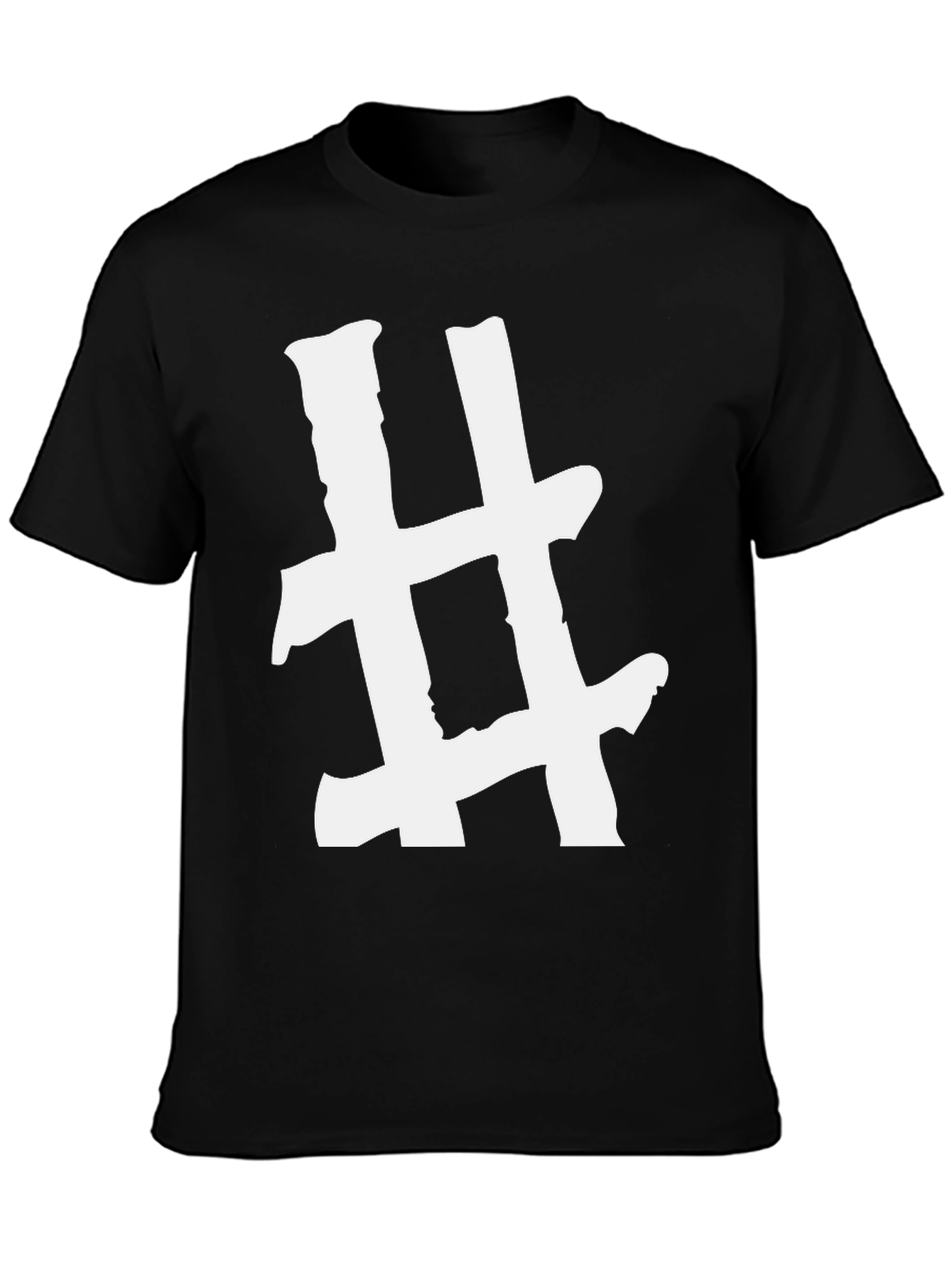Hashtag T-Shirt - Bold White Graphic Tee