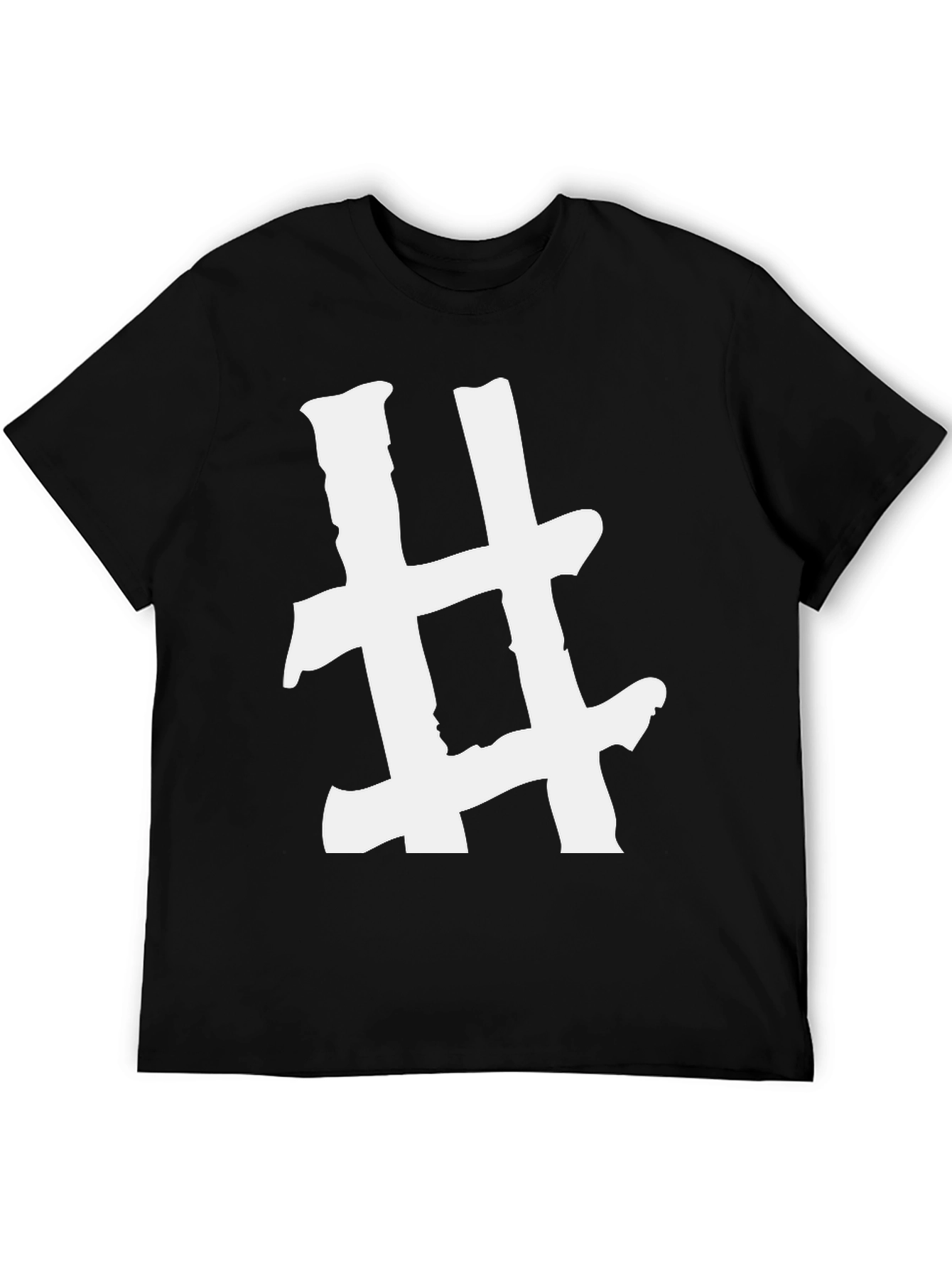 Hashtag T-Shirt - Bold White Graphic Tee