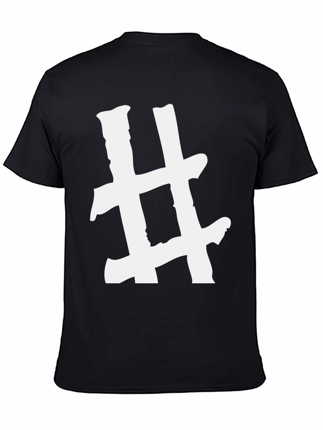 Hashtag T-Shirt - Bold White Graphic Tee