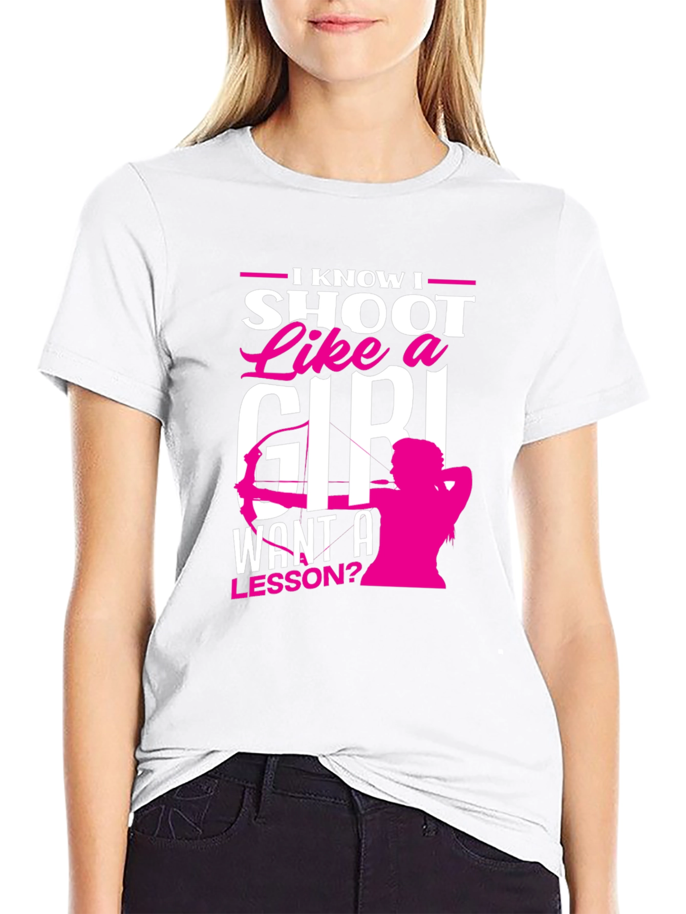 I Shoot Like A Girl T-Shirt - Archery Design