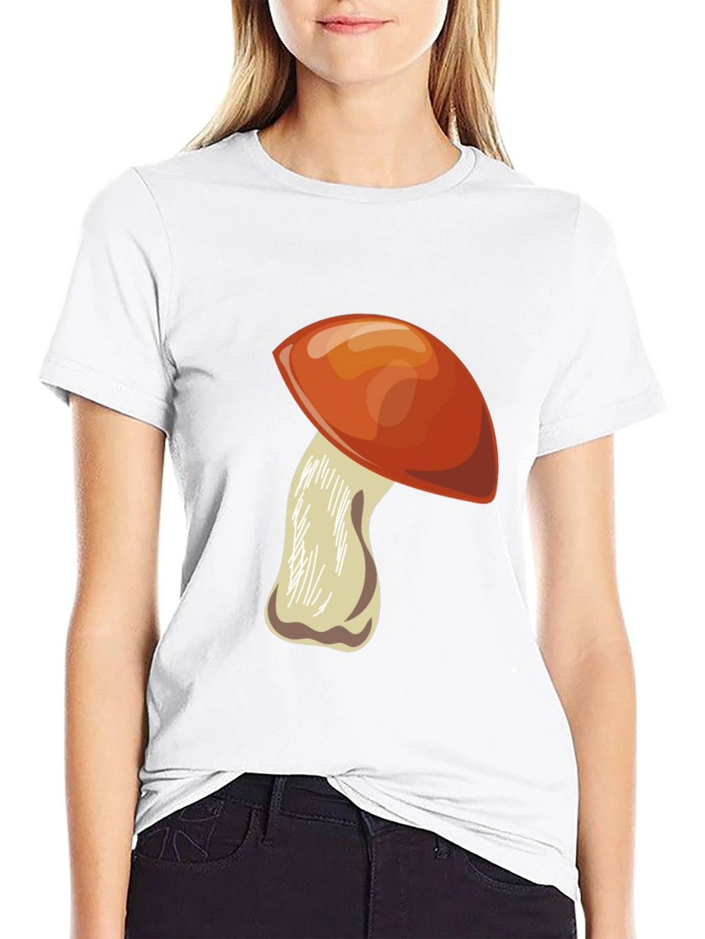 Mushroom Graphic Black Tee