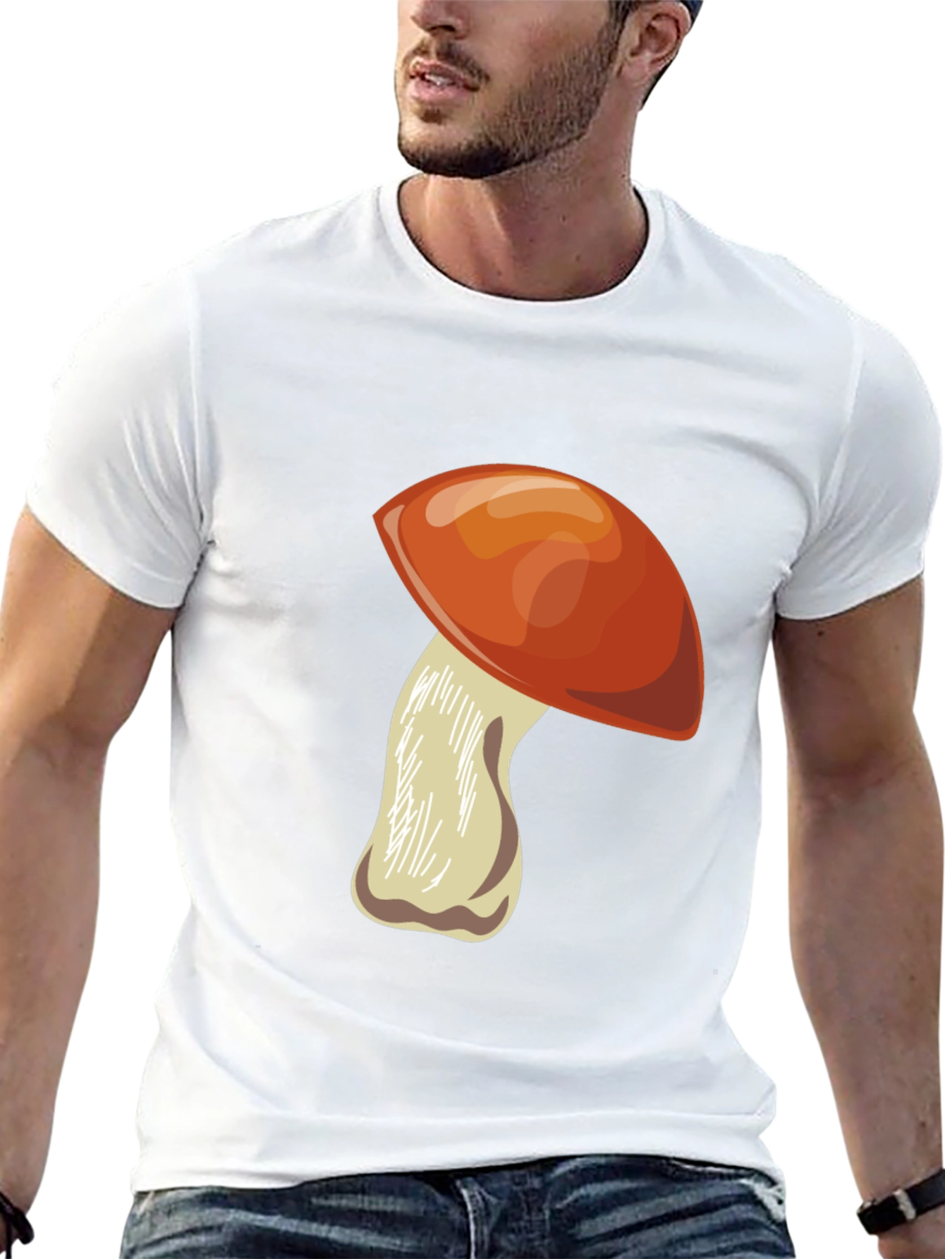 Mushroom Graphic Black Tee