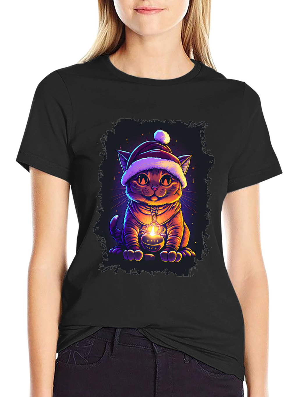 Festive Cat T-Shirt - Holiday Edition