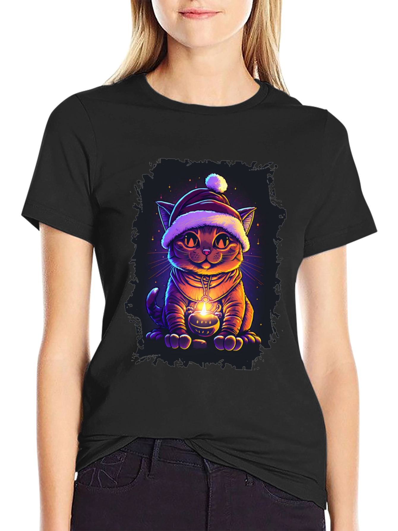 Festive Cat T-Shirt - Holiday Edition
