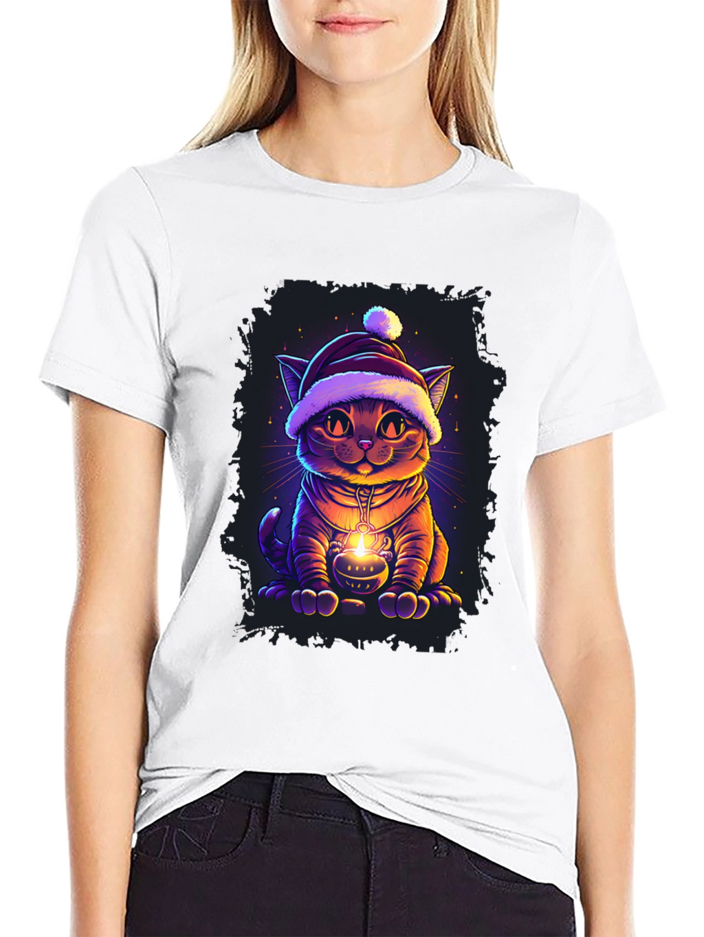 Festive Cat T-Shirt - Holiday Edition