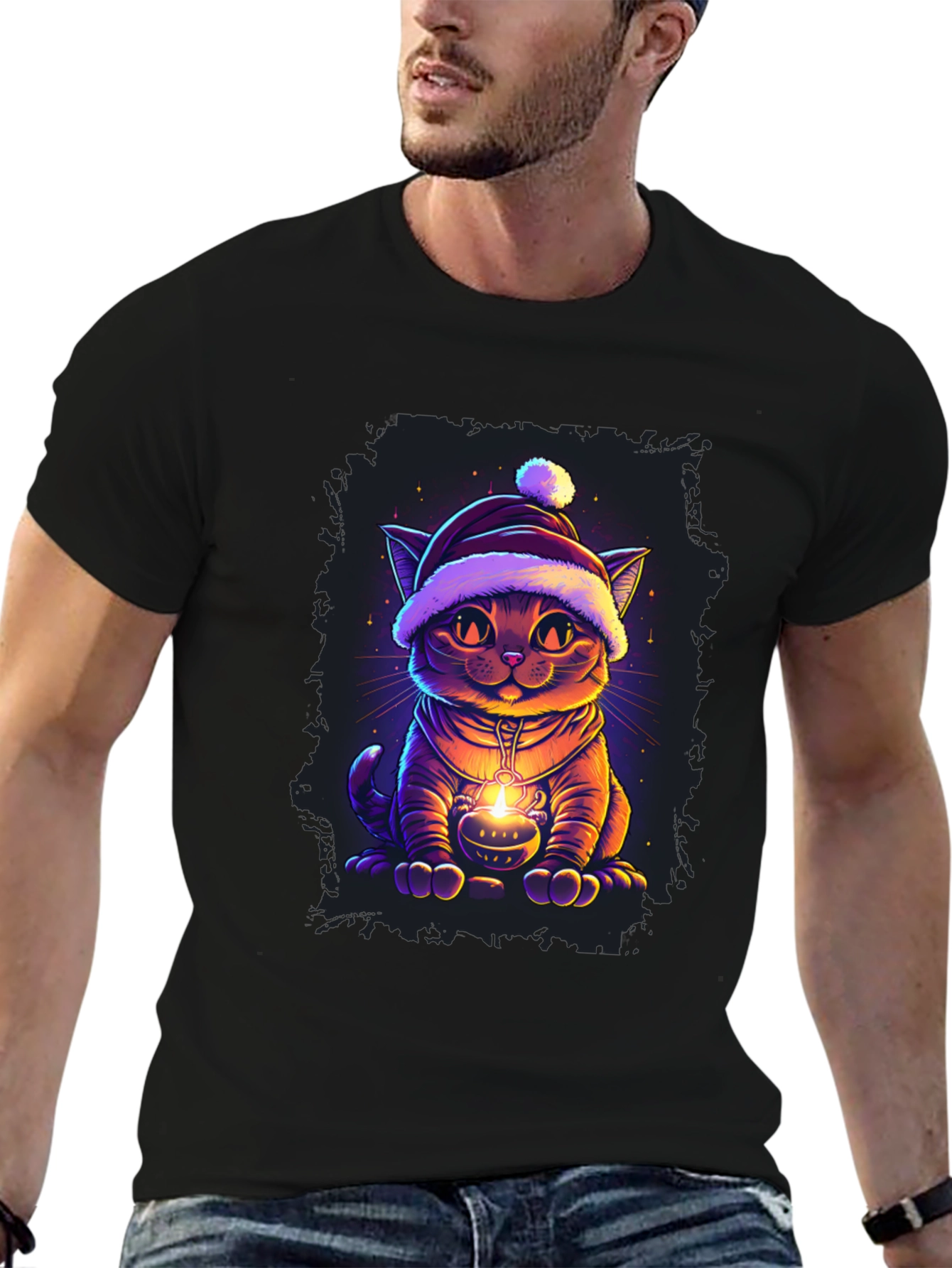 Festive Cat T-Shirt - Holiday Edition