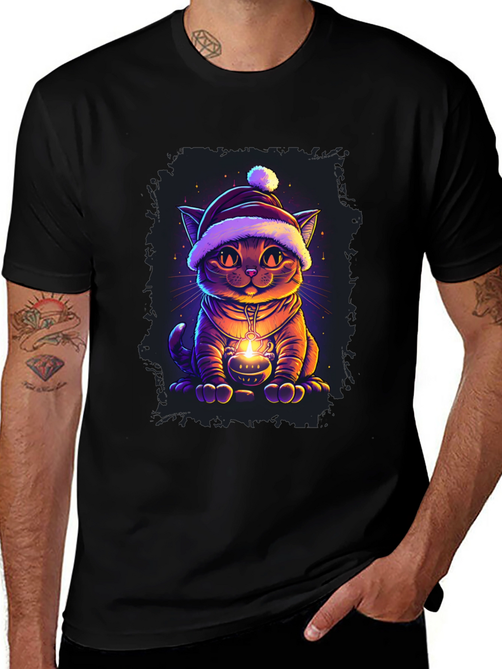 Festive Cat T-Shirt - Holiday Edition