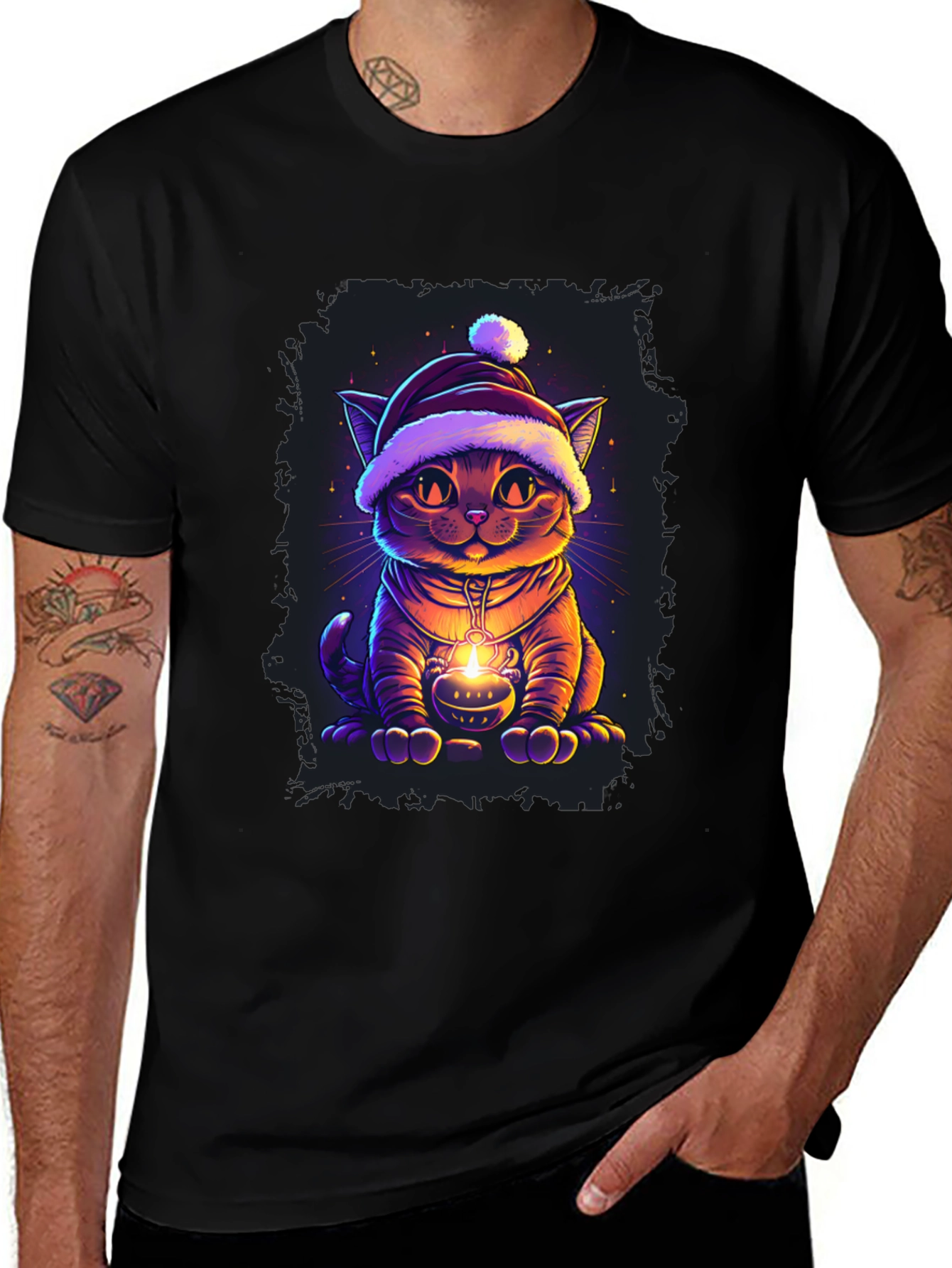 Festive Cat T-Shirt - Holiday Edition