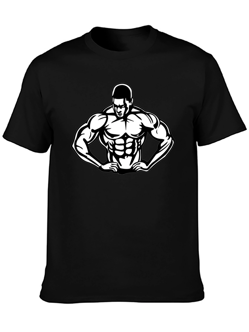 Black Bodybuilder Graphic T-Shirt - Gym & Fitness Apparel