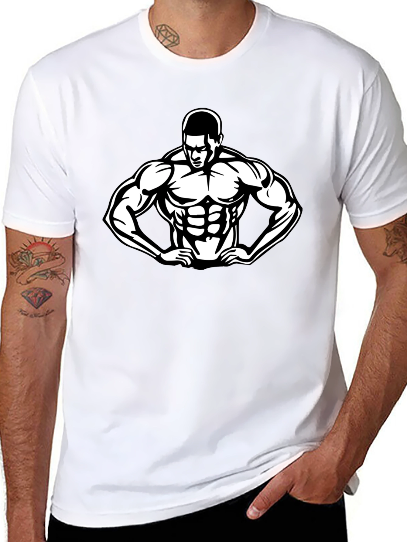 Black Bodybuilder Graphic T-Shirt - Gym & Fitness Apparel