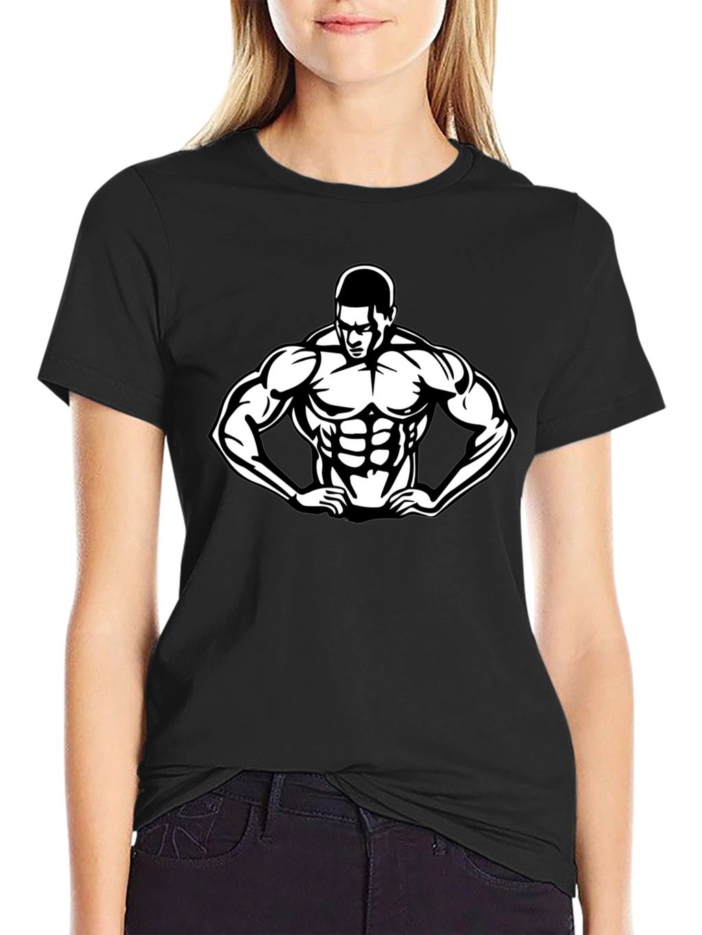 Black Bodybuilder Graphic T-Shirt - Gym & Fitness Apparel