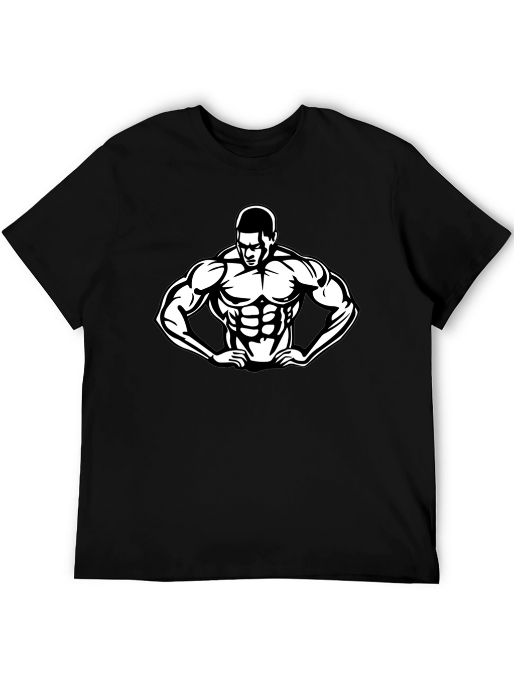 Black Bodybuilder Graphic T-Shirt - Gym & Fitness Apparel