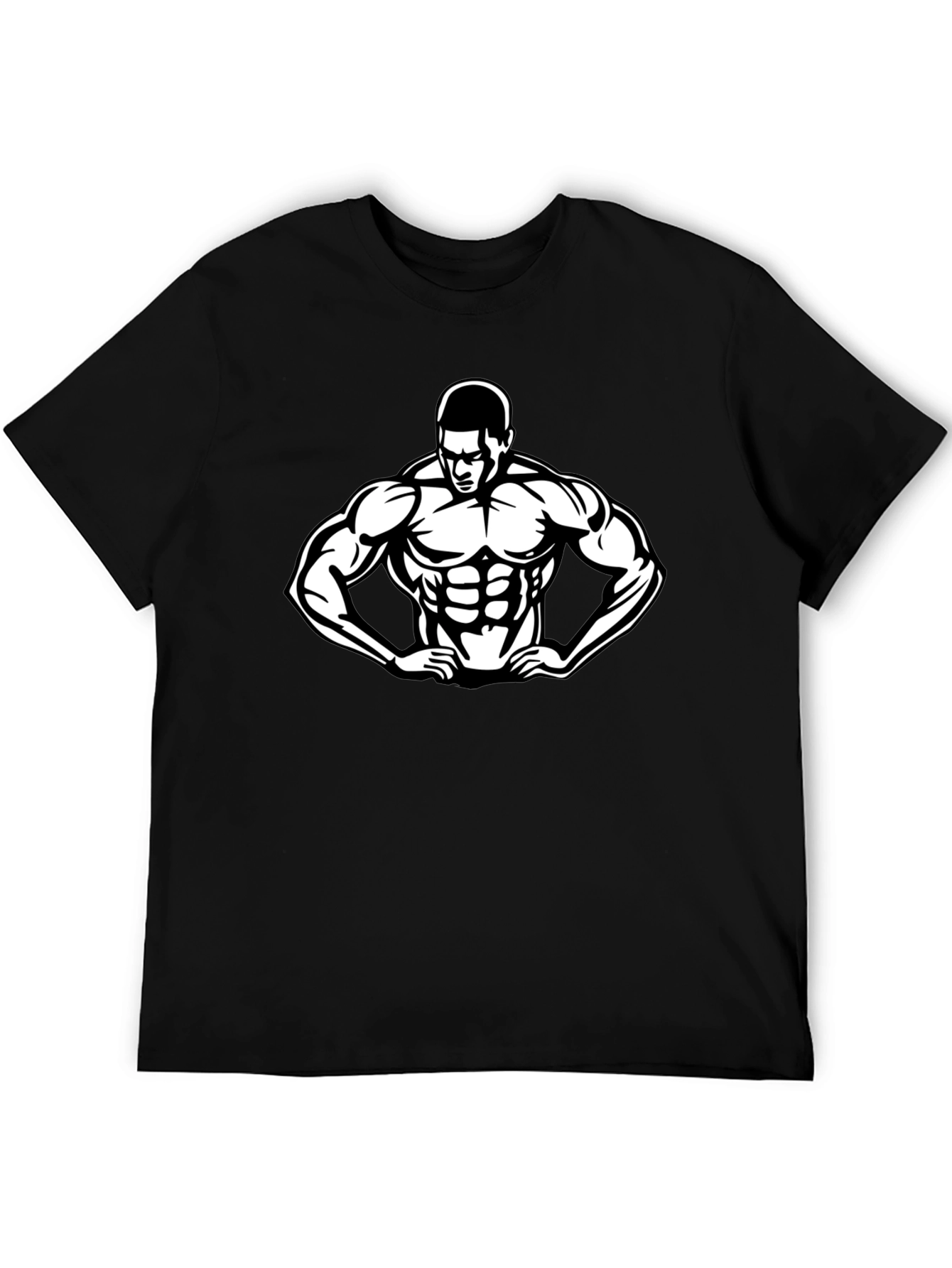 Black Bodybuilder Graphic T-Shirt - Gym & Fitness Apparel