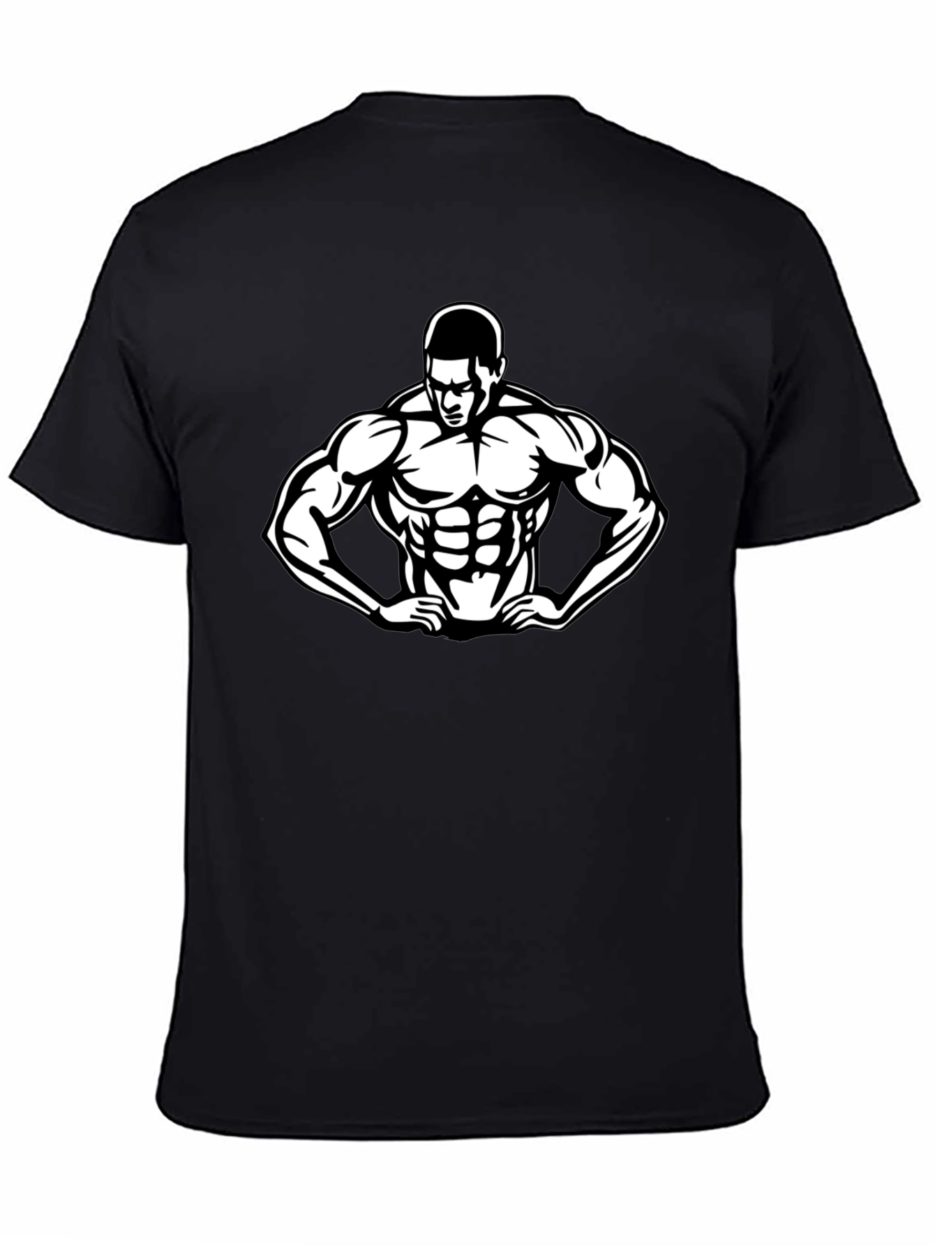 Black Bodybuilder Graphic T-Shirt - Gym & Fitness Apparel