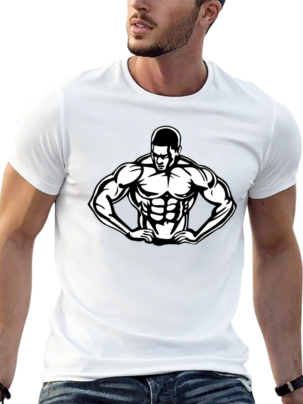 Black Bodybuilder Graphic T-Shirt - Gym & Fitness Apparel
