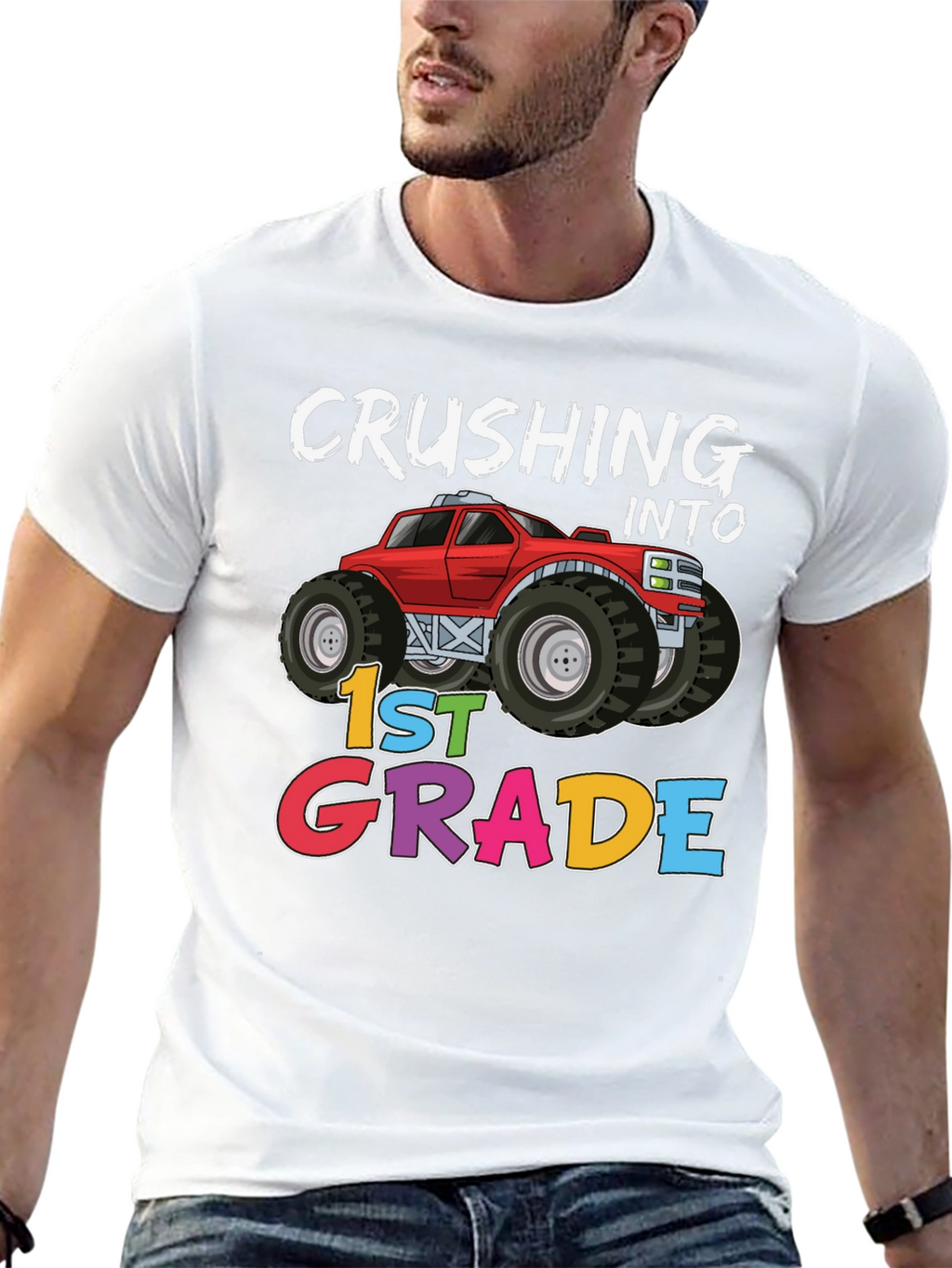 Crushing Into 1st Grade Monster Truck T-Shirt