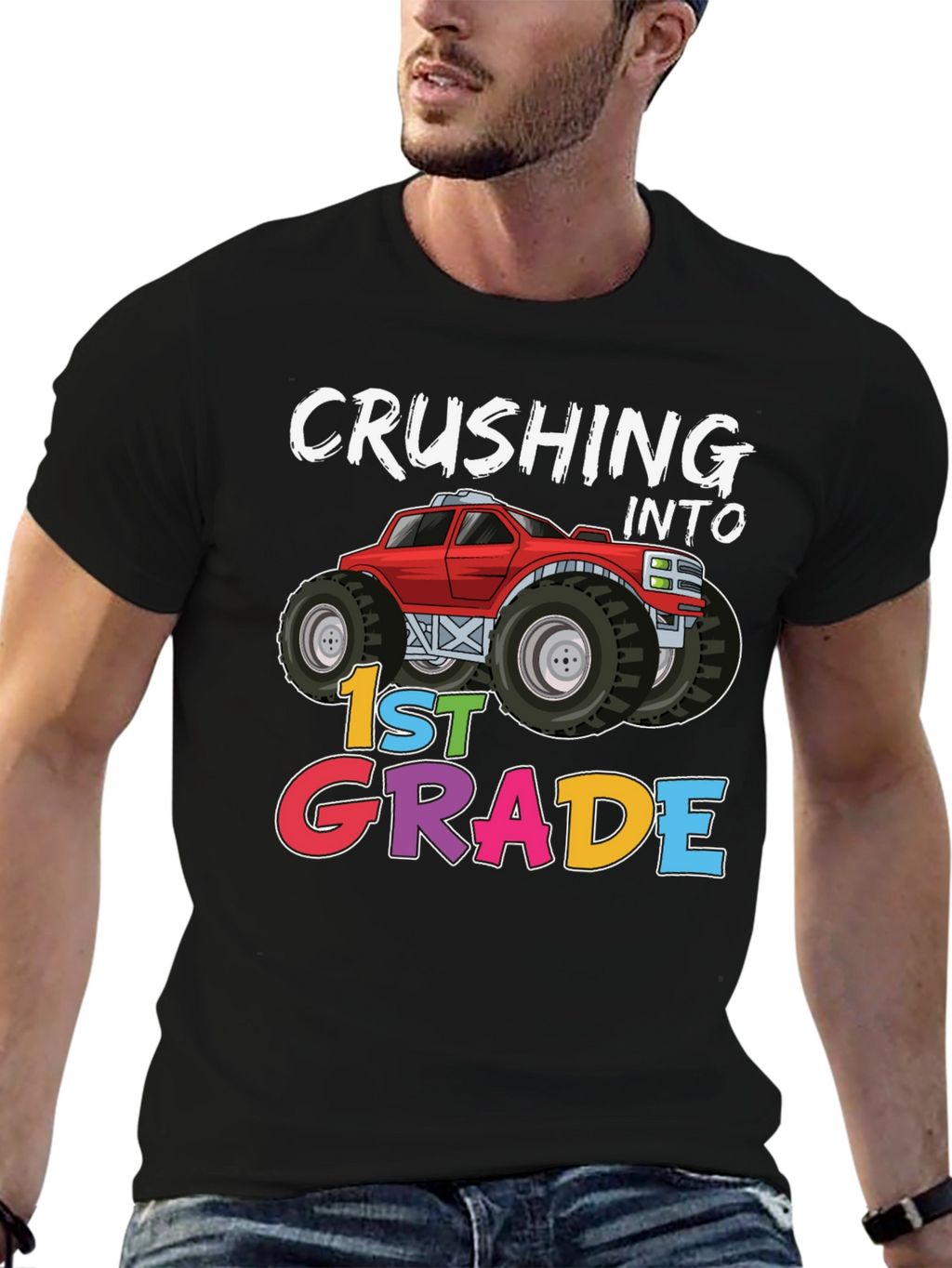 Crushing Into 1st Grade Monster Truck T-Shirt