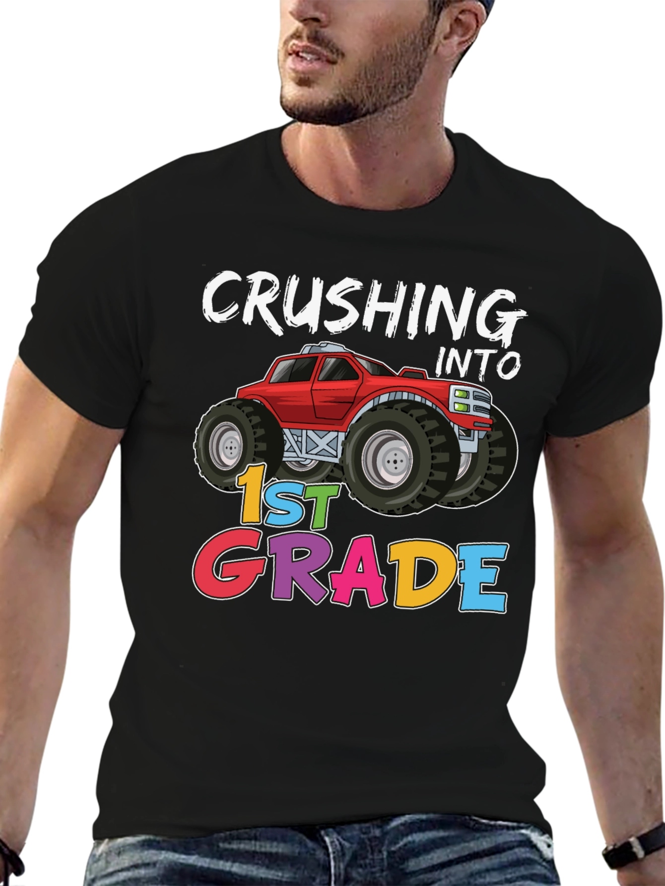 Crushing Into 1st Grade Monster Truck T-Shirt