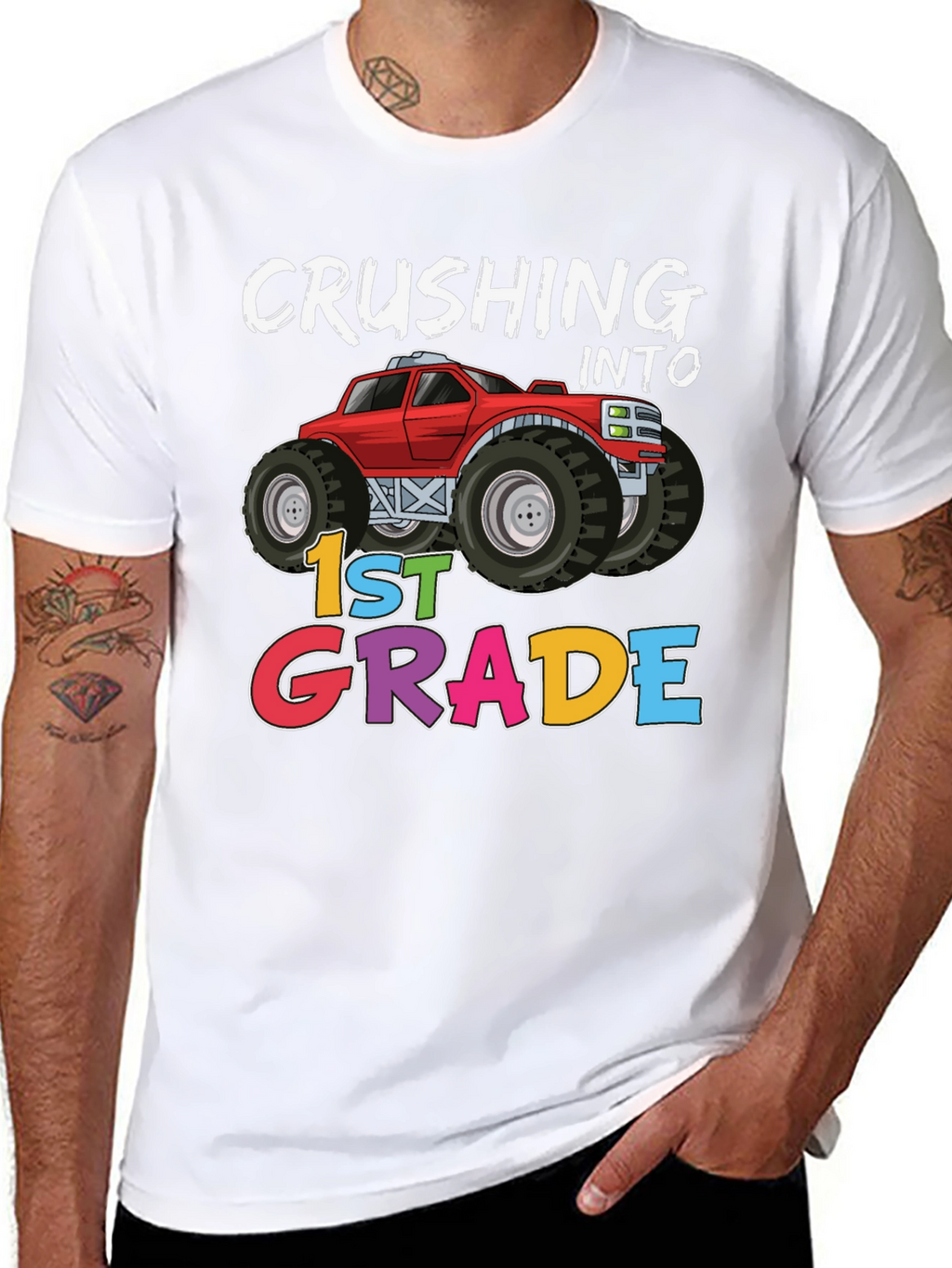 Crushing Into 1st Grade Monster Truck T-Shirt