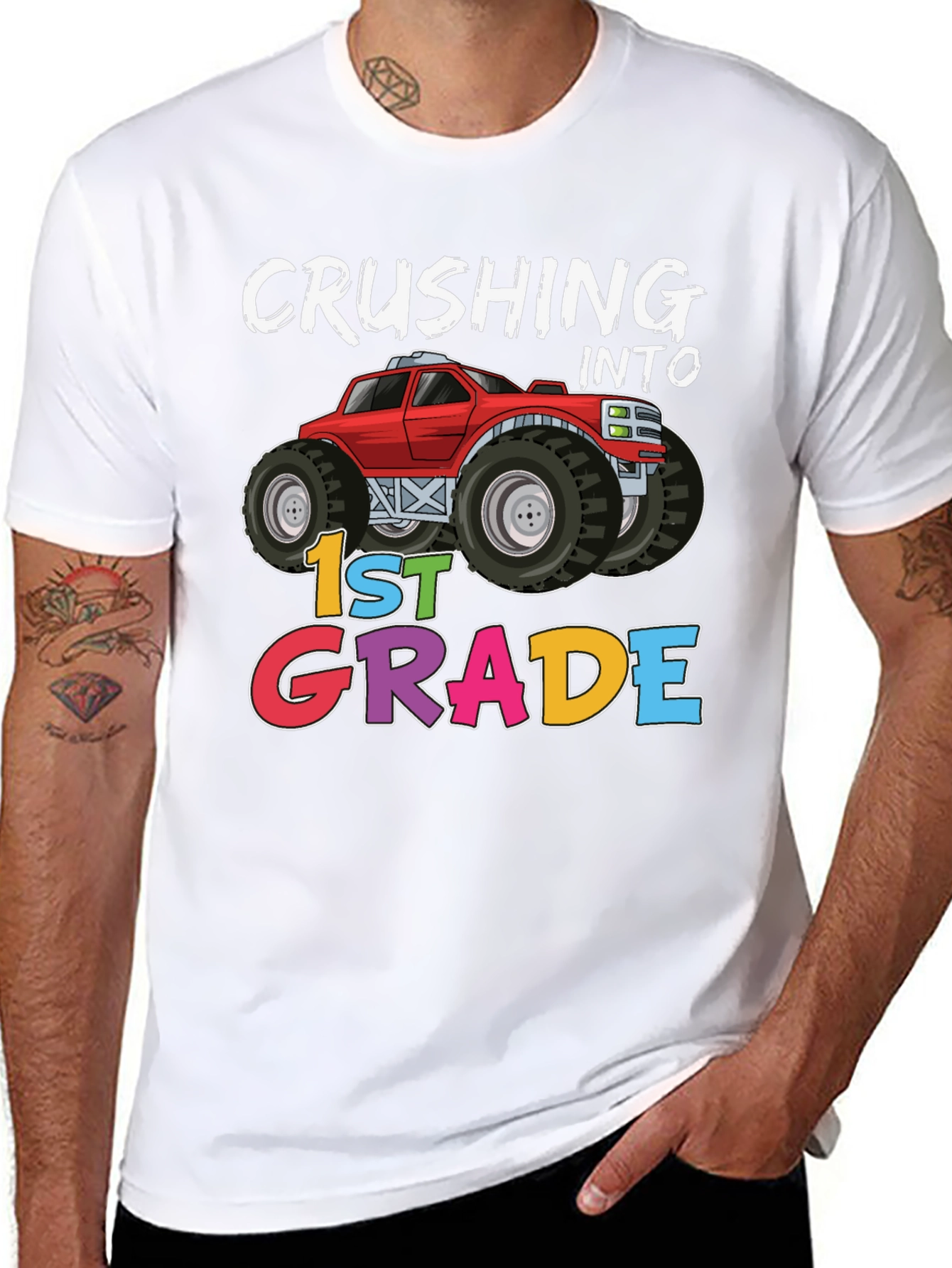 Crushing Into 1st Grade Monster Truck T-Shirt