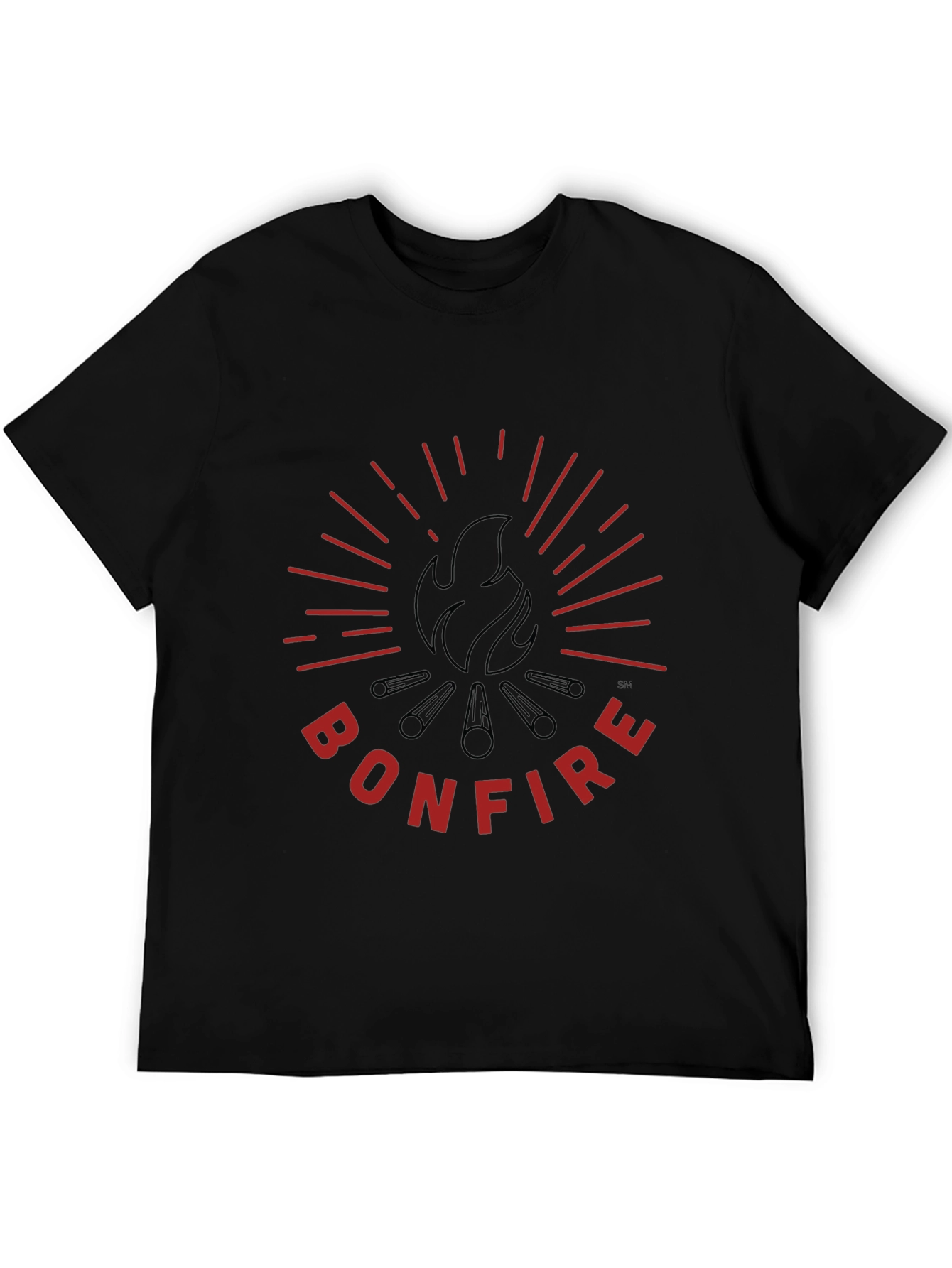 Bonfire Graphic Tee - Black Cotton T-Shirt